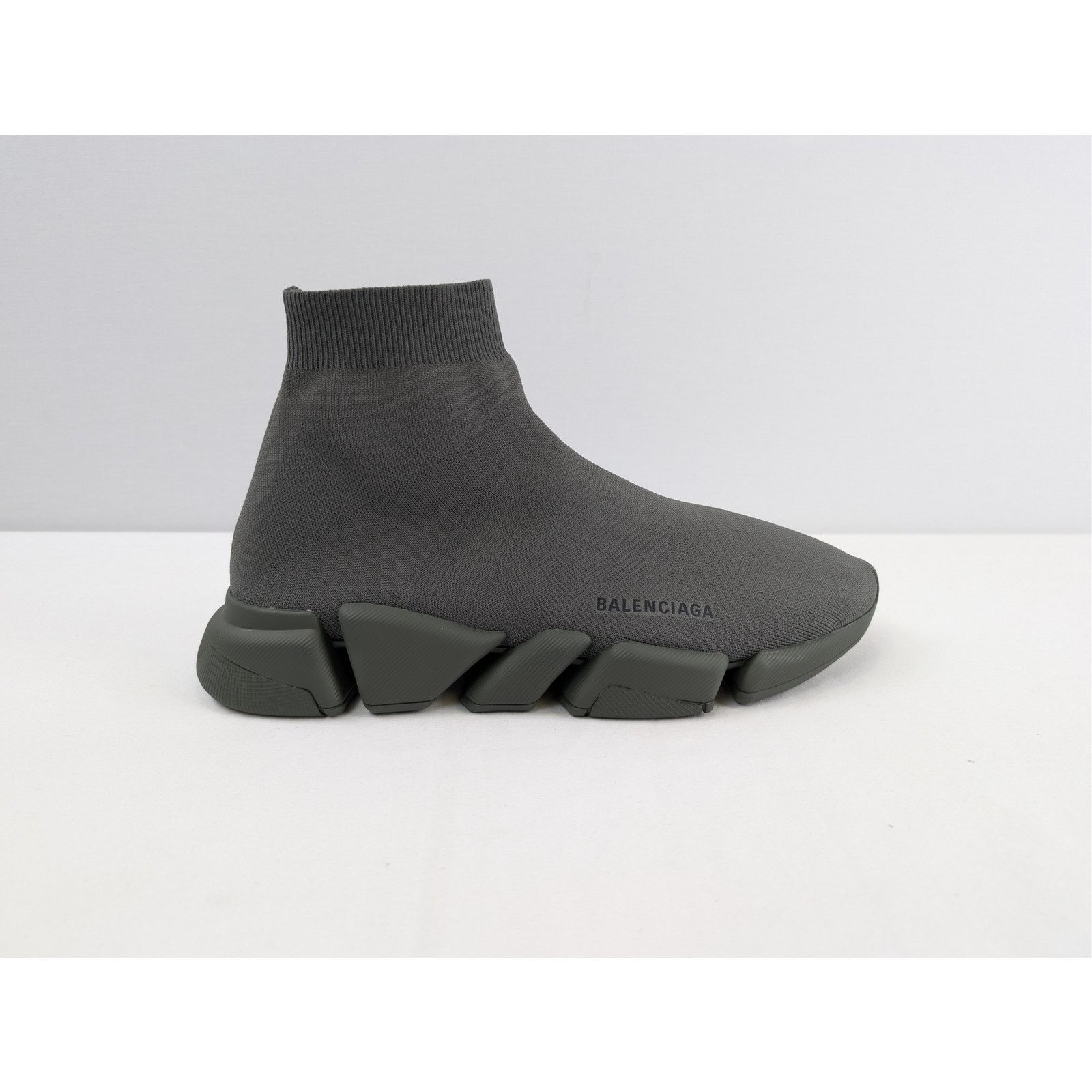 Balenciaga o1rshd1 Speed 2.0 LT New Recycled Knit Sneakers in Dark kaki Size US 12 / EU 45 - 1 Thumbnail