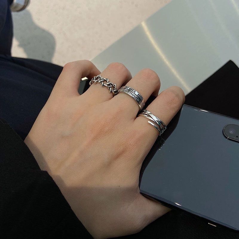 Jewelry Crazy Jewelry Rings Open Size Chrome Ring (Size 7-13) Size ONE SIZE - 1 Thumbnail