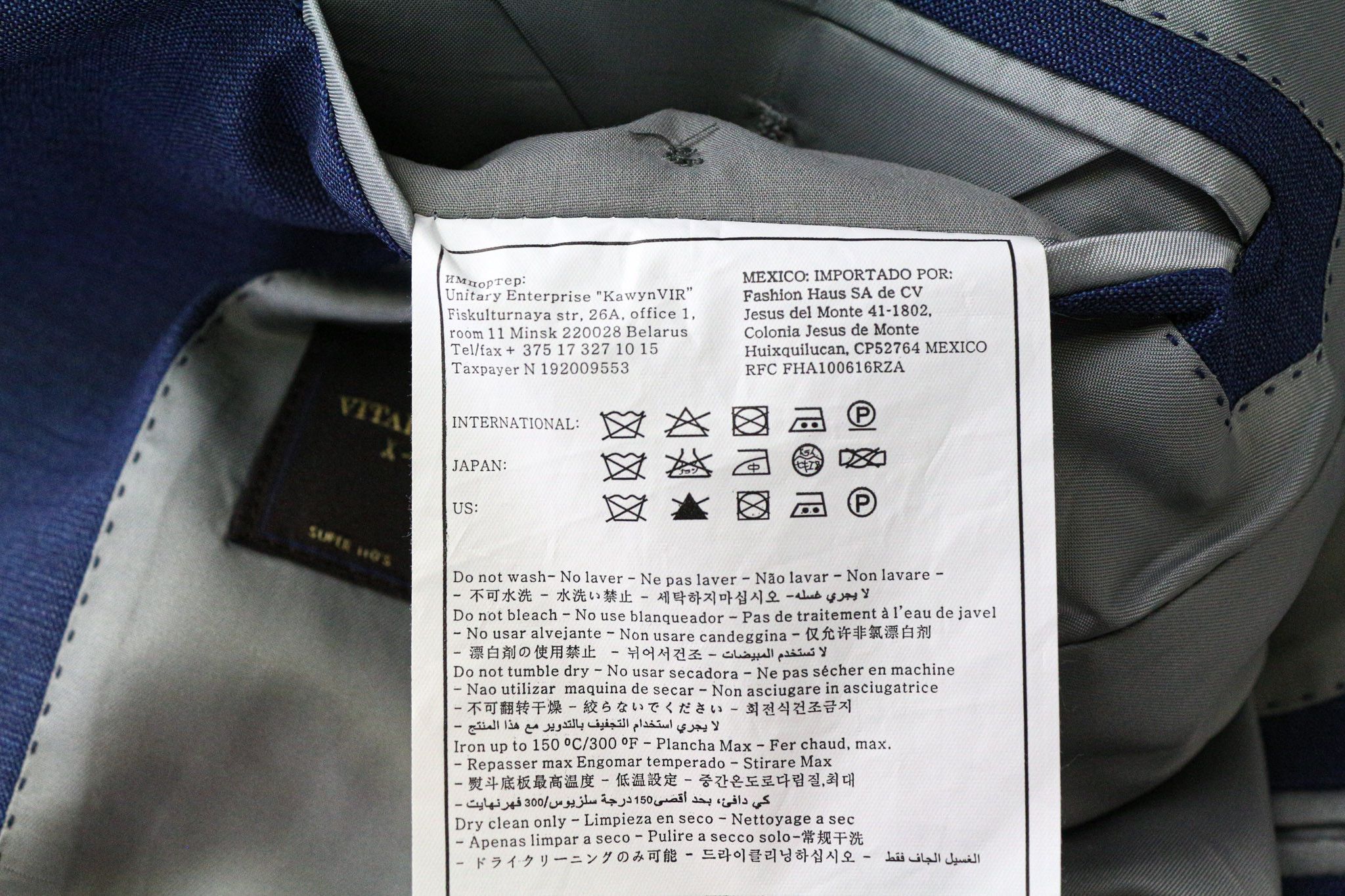 Suitsupply LAZIO UK38R Wool Super 110's Blue 2 Piece Suit 78991 Size 38R - 11 Thumbnail