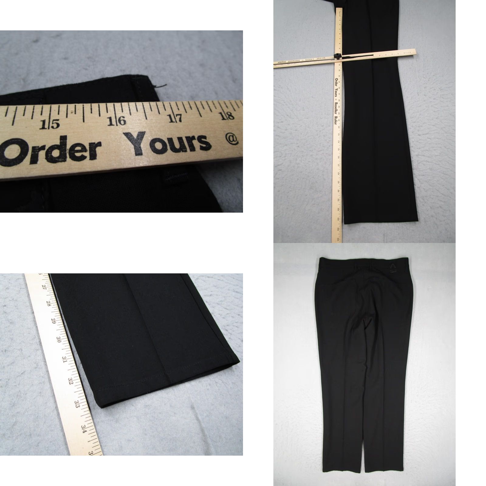 Vintage ALBERTO Pants Mens 50 TOM Comfort Fit Ceramica Stretch Dress Office 34x33 Black Size US 34 / EU 50 - 8 Thumbnail