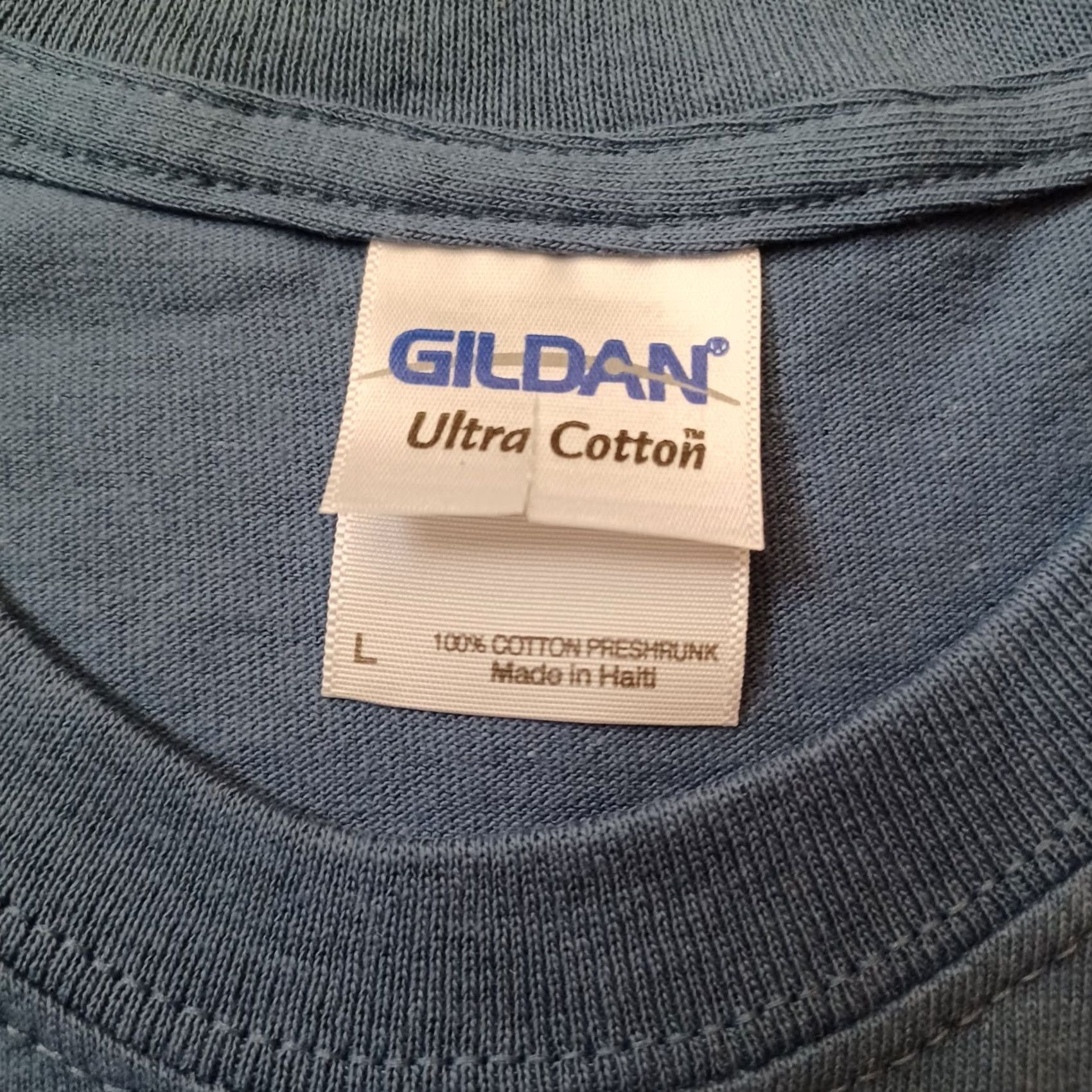 Gildan Reno Bike Rally Mens L Blue T-Shirt 19th Anniversary Double Side Short Sleeve Graphic Print Logo Gildan Ultra Cotton Regular Fit Size US L / EU 52-54 / 3 - 2 Thumbnail