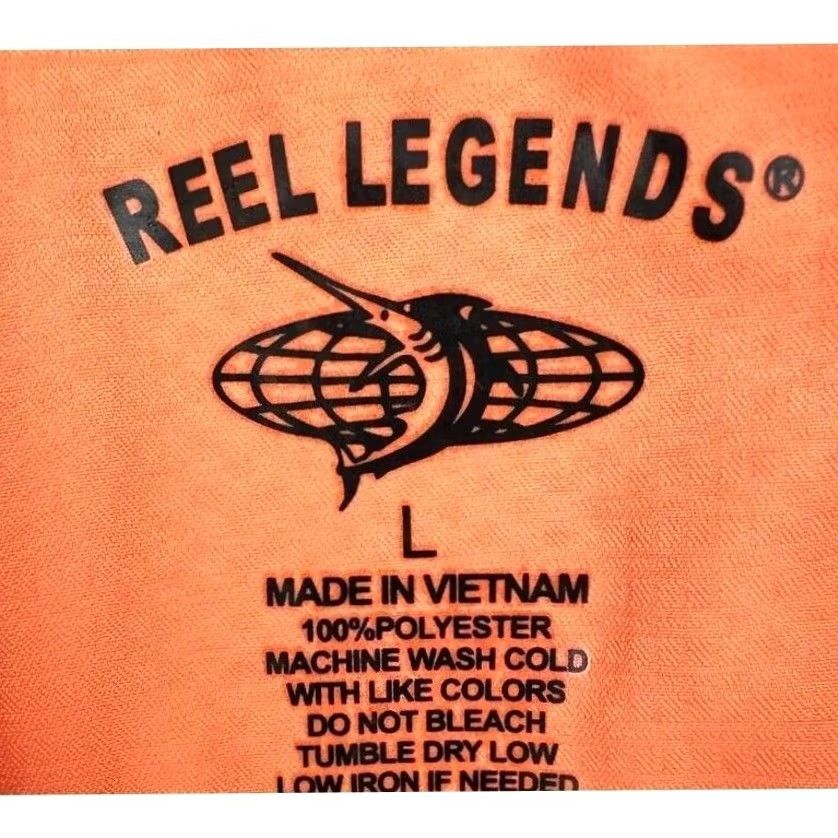 Vintage Reel Legends Shirt Mens Large Orange Button Up Fishing Vented Pocket Logo EUC Size US L / EU 52-54 / 3 - 5 Thumbnail