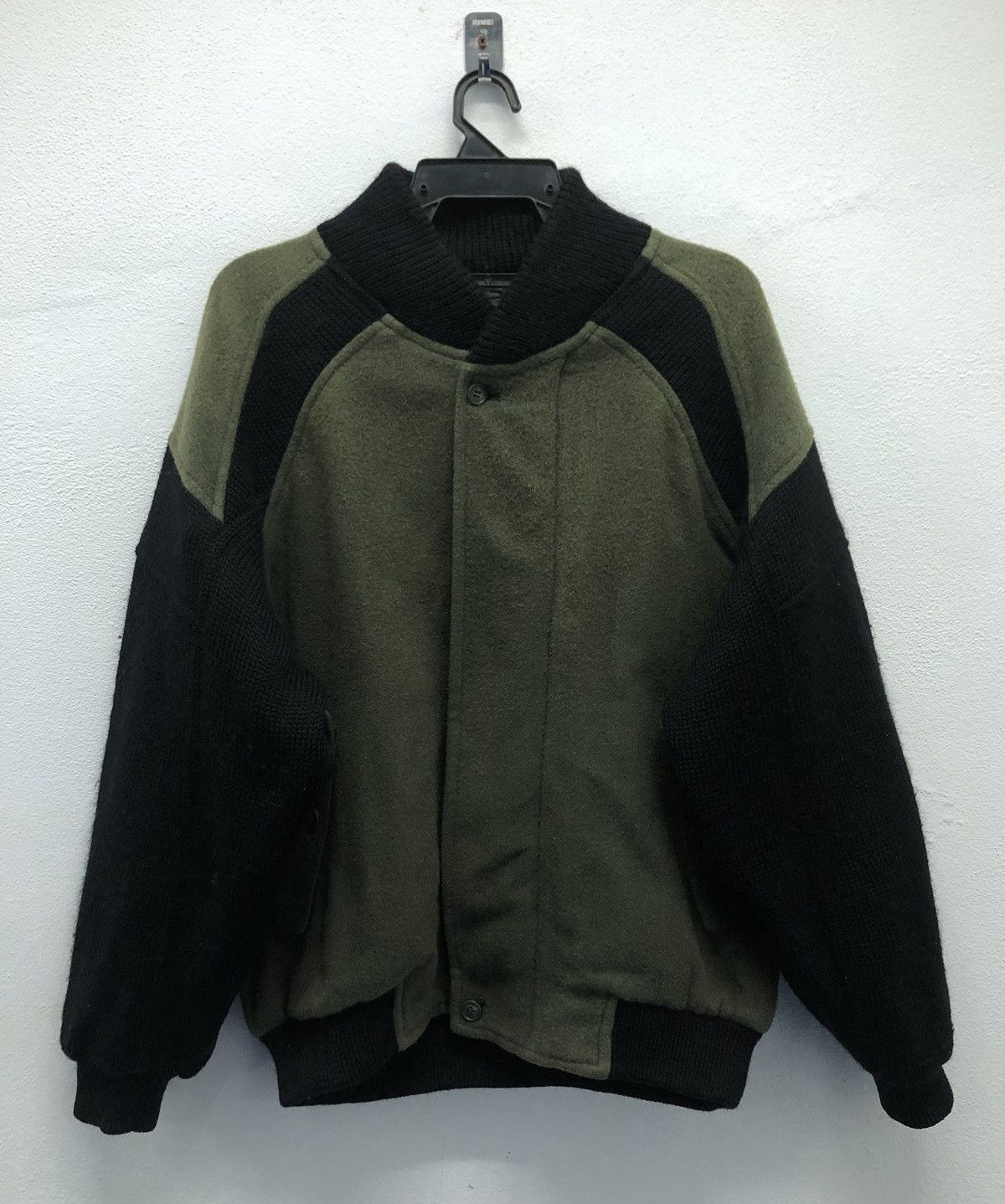 Japanese Brand × Vintage Vintage SIMPLE LIFE Two-Tone Wool Blend Bomber Jacket Size L Size US XL / EU 56 / 4 - 1 Thumbnail