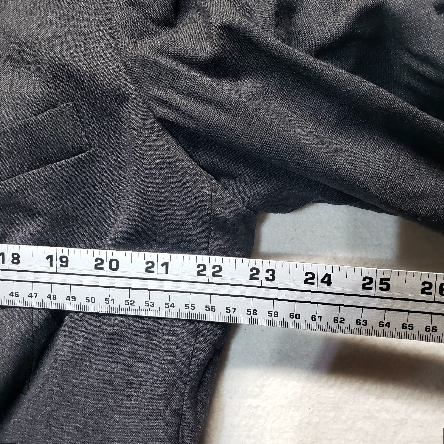 Vintage Blazer Dark Gray Single Breasted 2 Buttons Jacket Adult Men's M Medium Size 40R - 6 Thumbnail