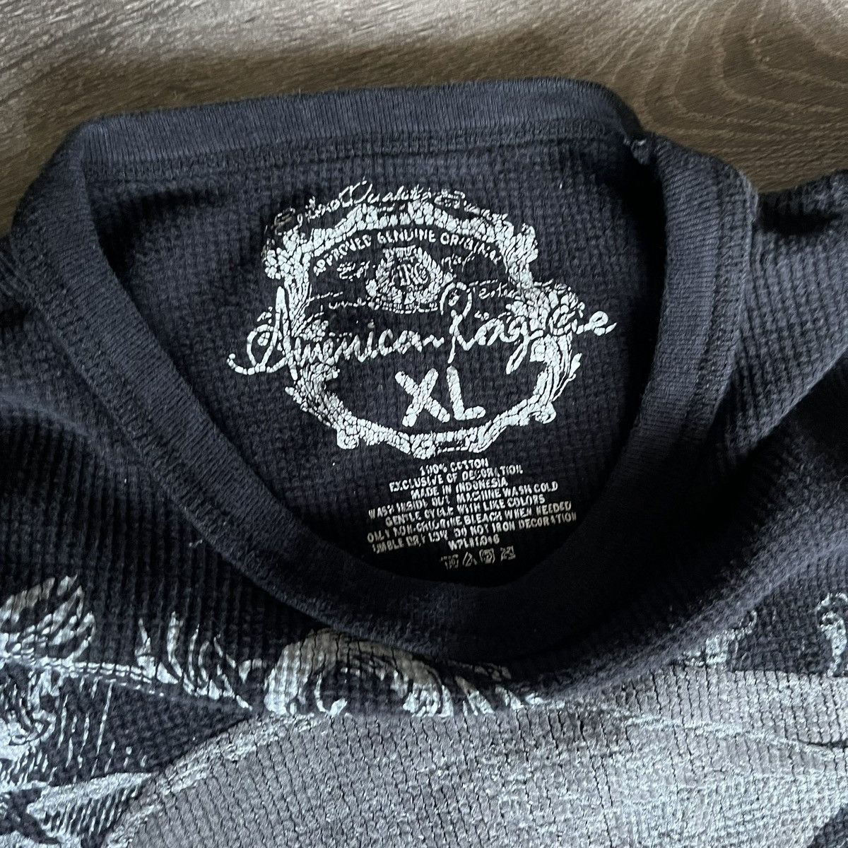 Vintage Vintage 2000s Eagle Affliction Style Thermal Longsleeve Tee Size US XL / EU 56 / 4 - 5 Thumbnail