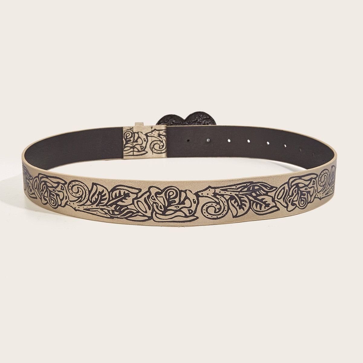 Other Classic Style Heart Shape Pu Leather Belt Size ONE SIZE - 4 Thumbnail
