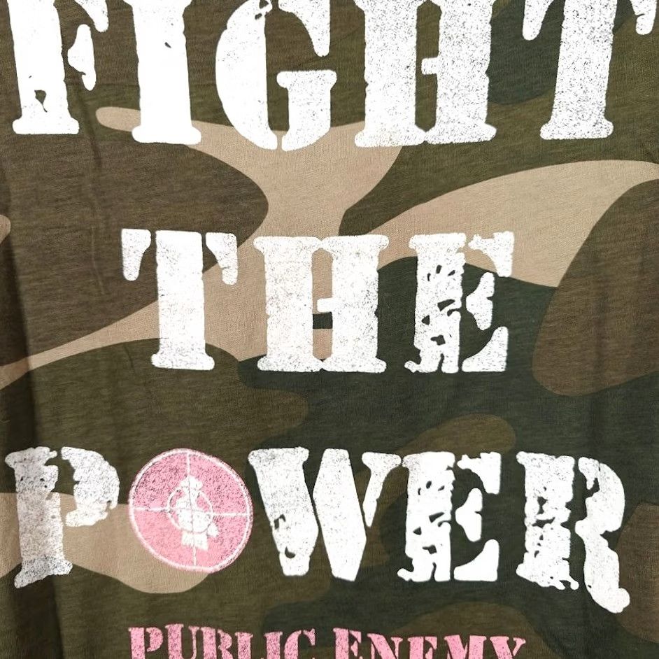 Pinko VINTAGE Public Enemy Shirt Womens Small Green Pink Fight The Power Camouflage Size S / US 4 / IT 40 - 5 Thumbnail