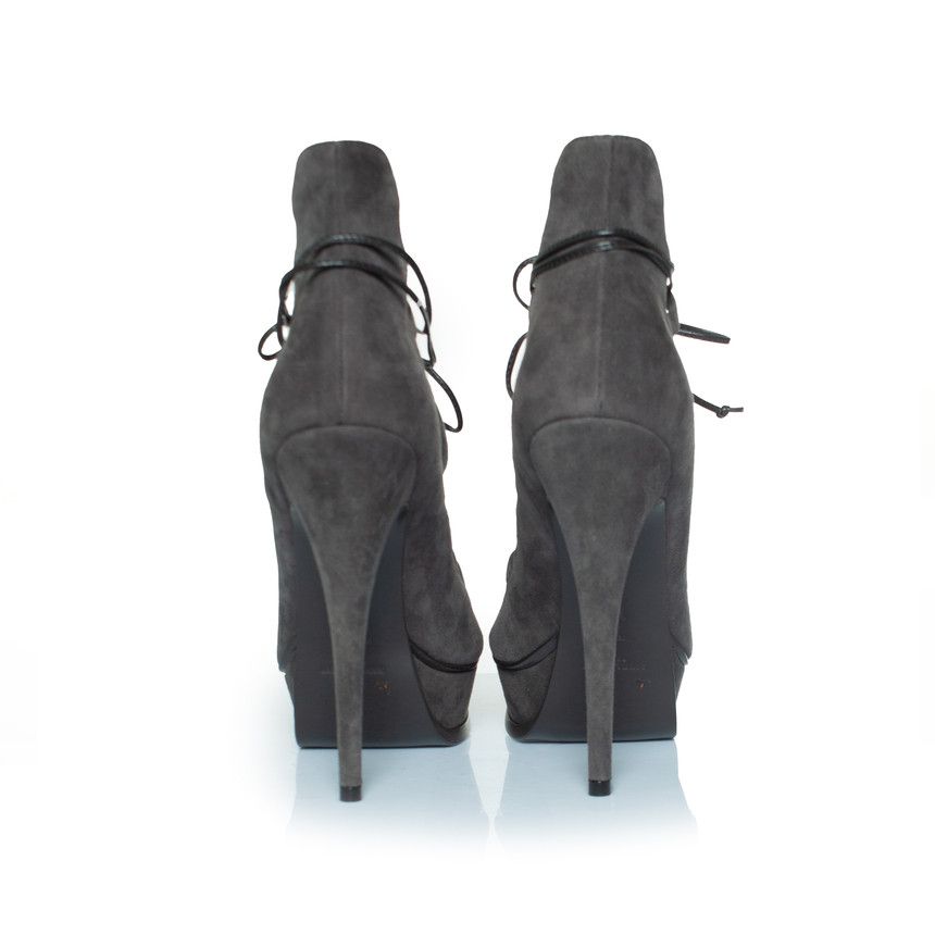 Saint Laurent Paris Saint Laurent, Suede lace up tribute 16 pumps Size US 9.5 / IT 39.5 - 6 Thumbnail
