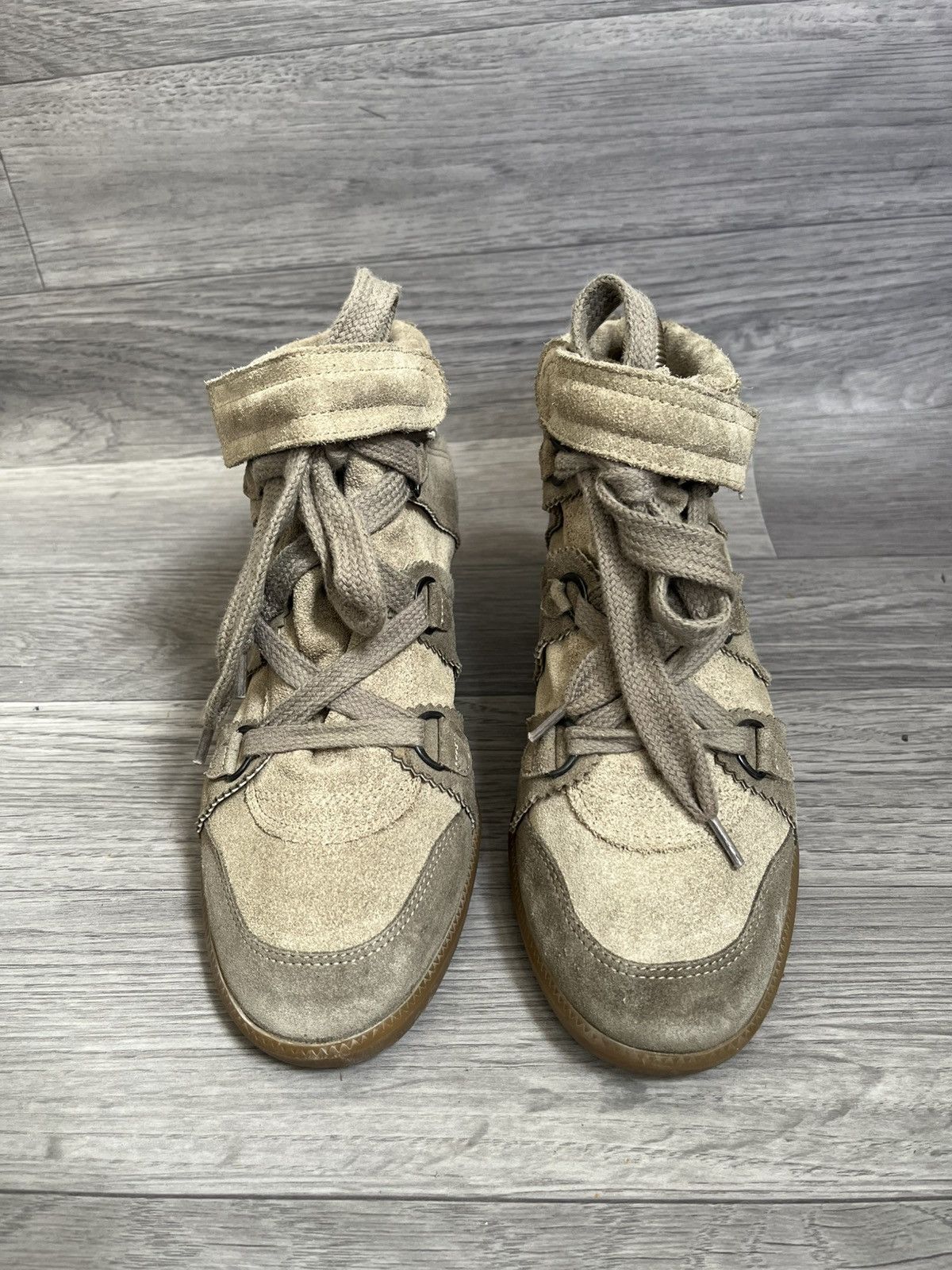 Isabel Marant Isabel marant bobby suede wedge sneakers sz 38 Size US 8 / IT 38 - 3 Thumbnail