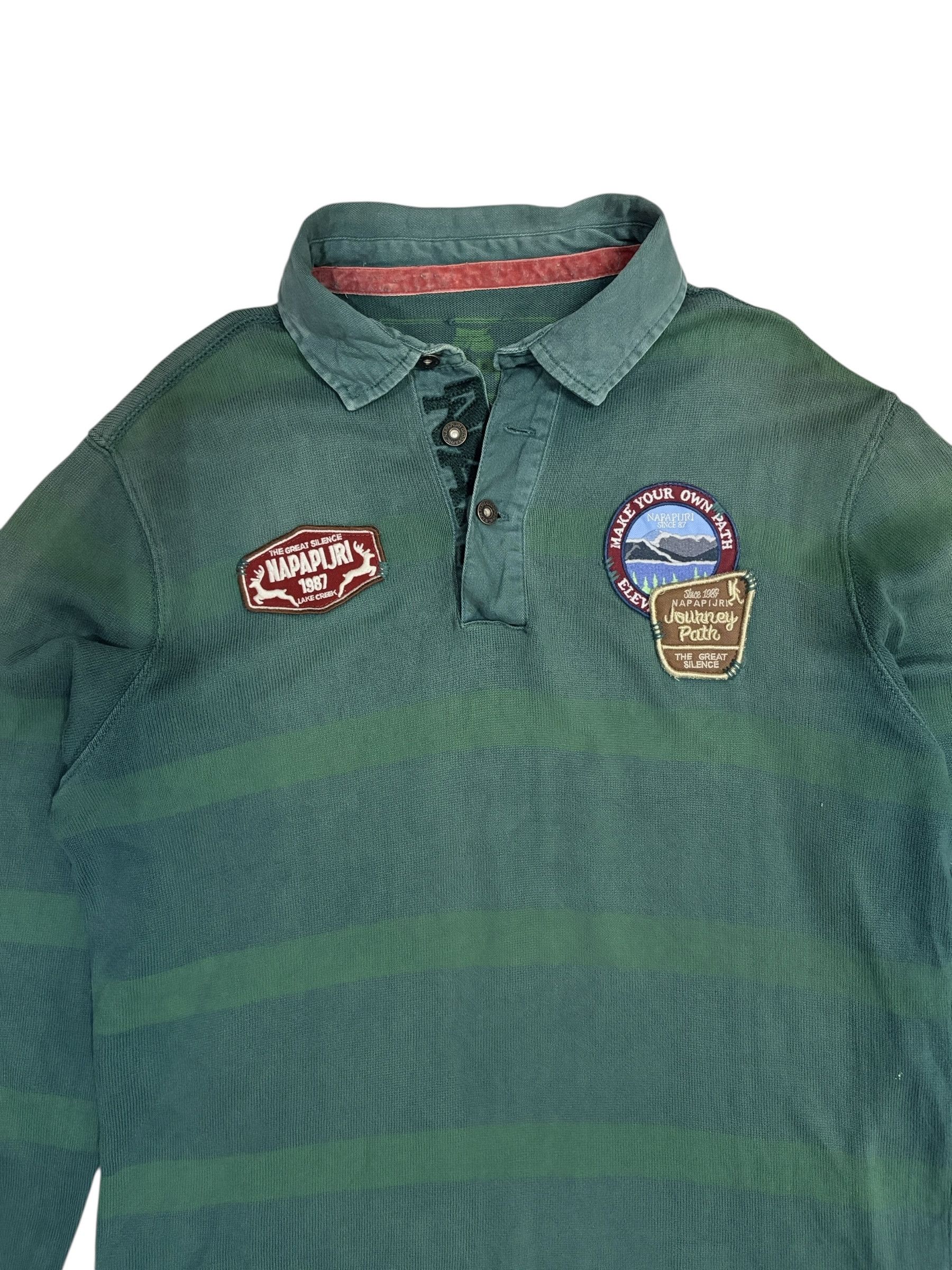 Napapijri Napapijri Stripes Long Sleeves Tshirts with Patches Size US M / EU 48-50 / 2 - 3 Thumbnail
