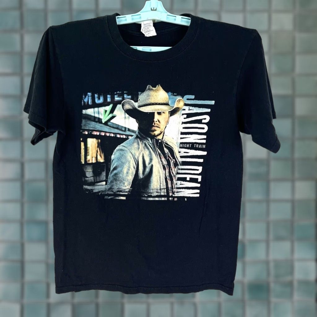 Anvil Jason Aldean The Night Train Tour T-shirt Size S Unisex Adults Black Size S / US 4 / IT 40 - 1 Thumbnail