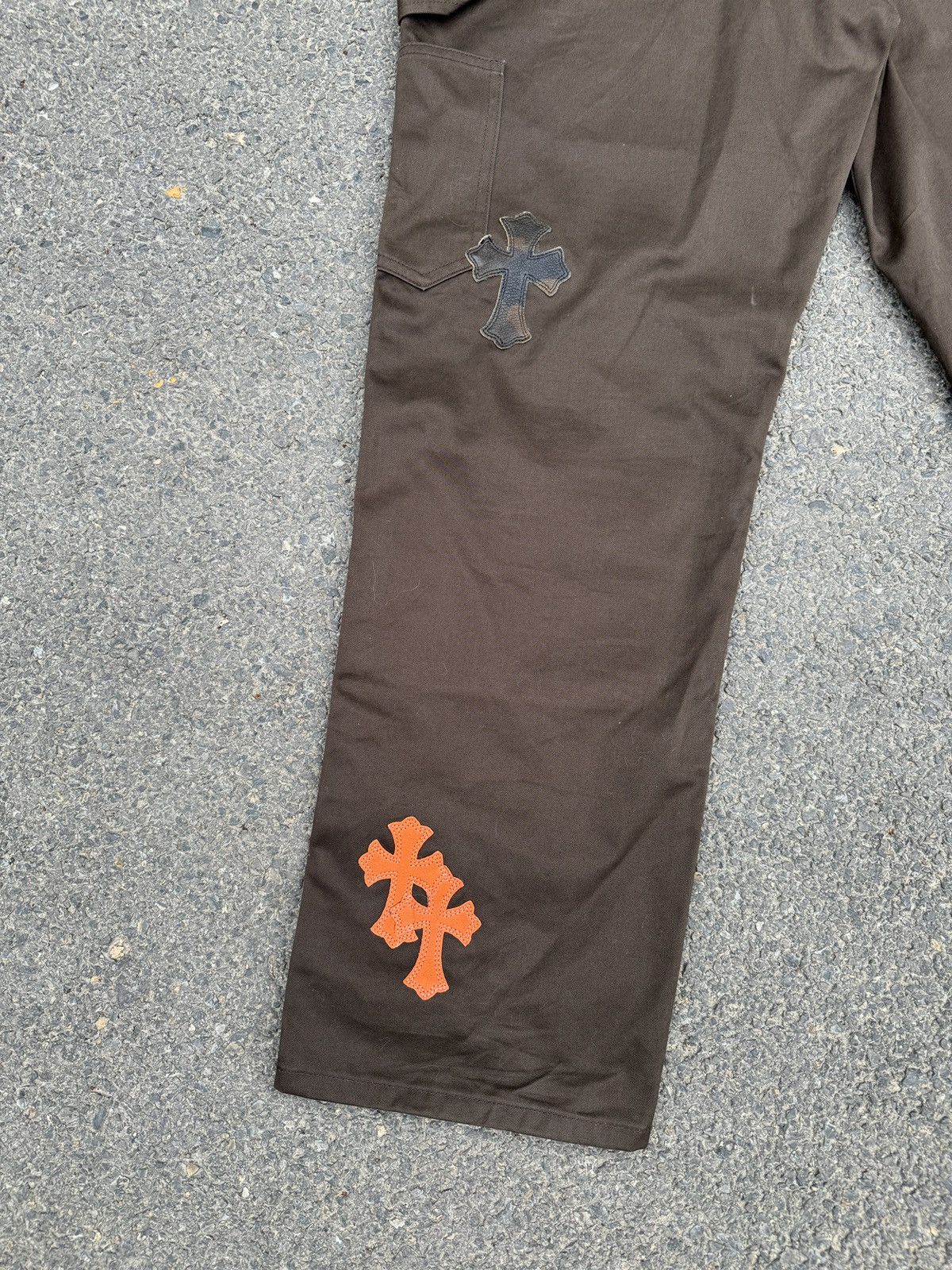 Chrome Hearts Chrome Hearts Double Knee Orange Cross Carpenter Pants Size US 34 / EU 50 - 13 Thumbnail