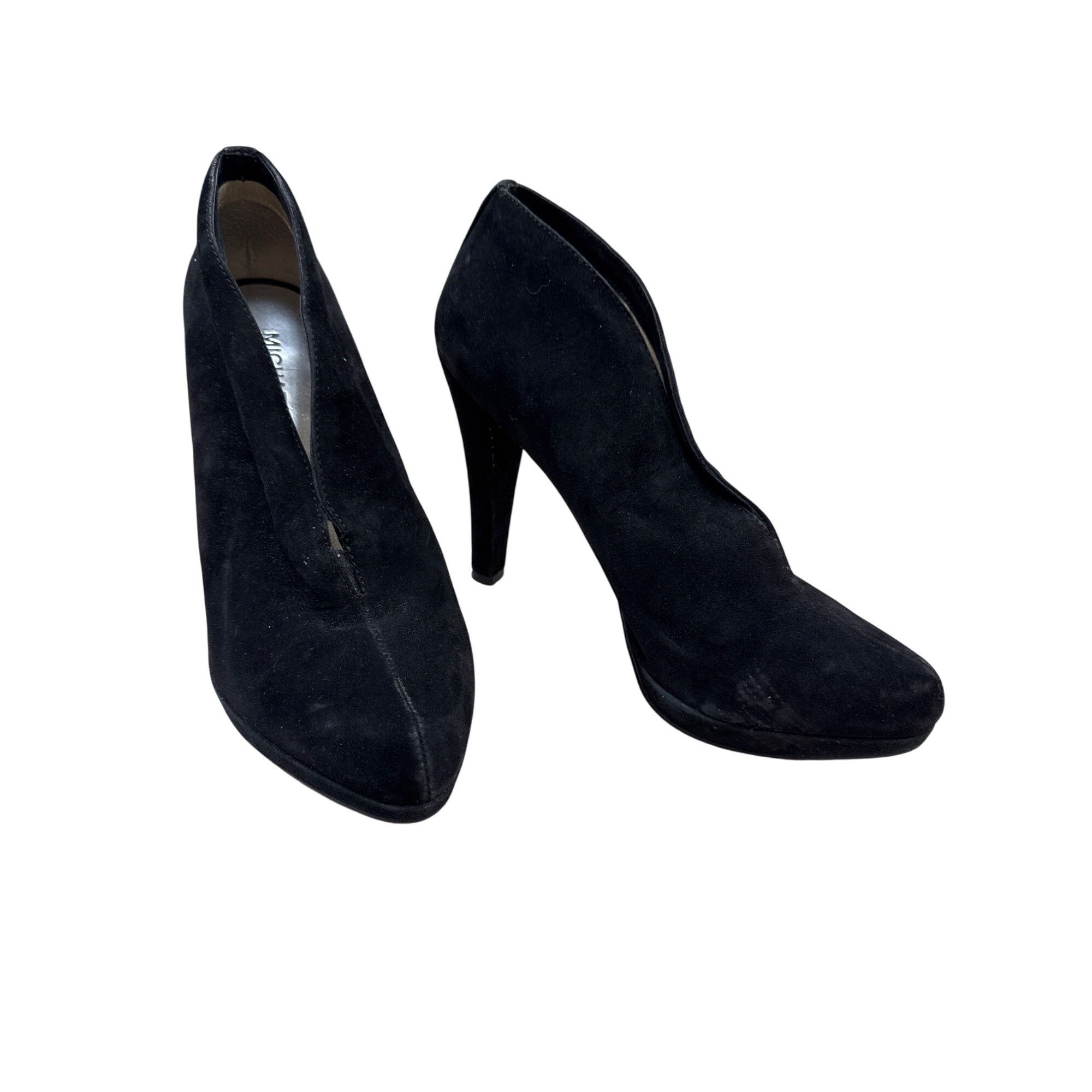 Michael Kors Michael Kors Womens Black Suede 4.5" Heels Size 8.5M SKU 703 Size US 8.5 / IT 38.5 - 1 Thumbnail