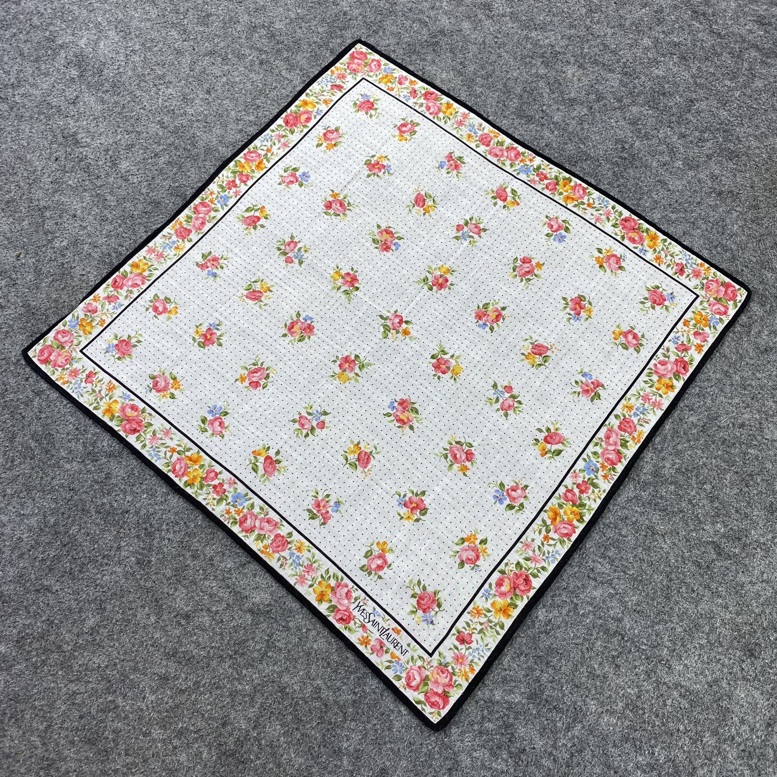 Vintage × Yves Saint Laurent Yves Saint Laurent Handkerchief / Bandana /Neckerchief-B1113 Size ONE SIZE - 4 Thumbnail