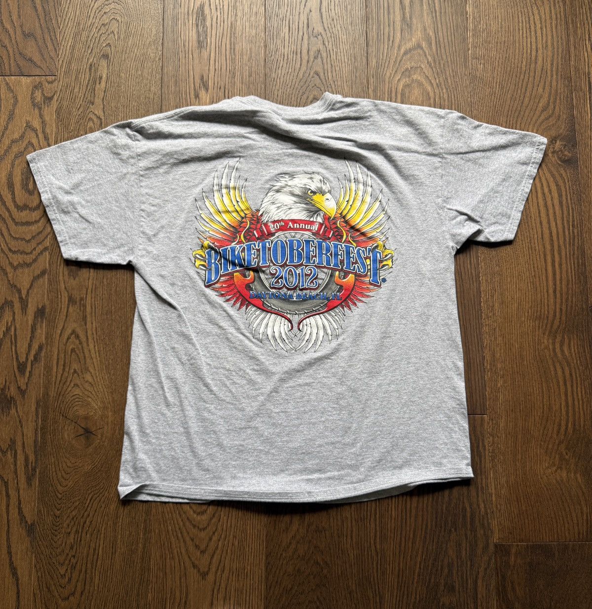 Vintage Vintage Y2K Biketoberfest Motorcycle Eagle Graphic Tee Size US XL / EU 56 / 4 - 1 Thumbnail
