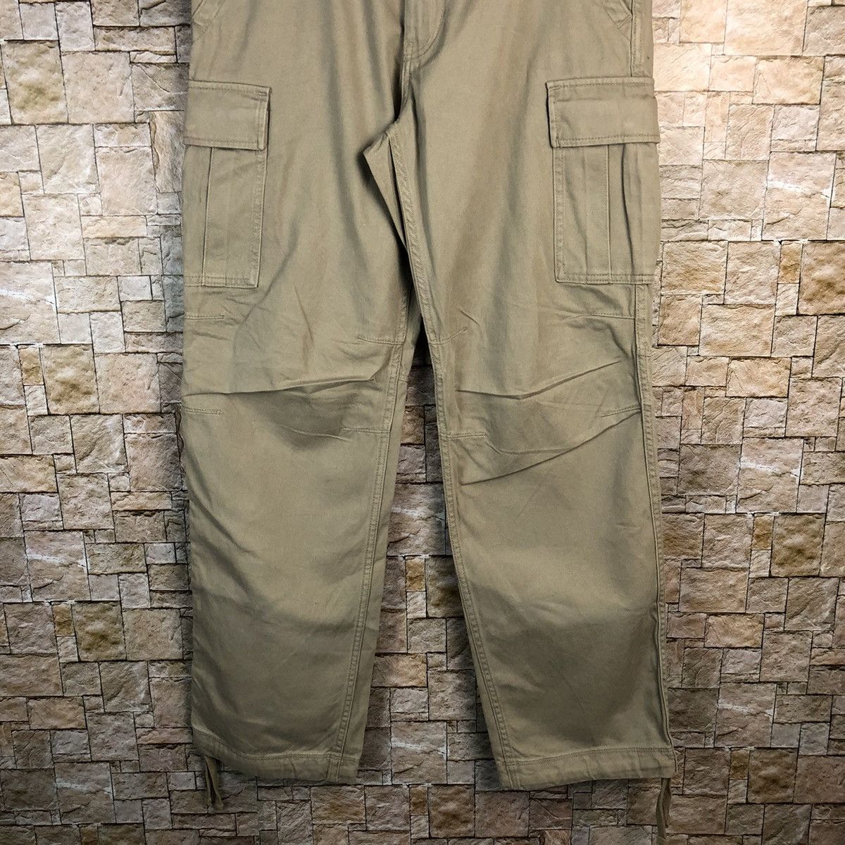 Japanese Brand Uniqlo Cream Cargo Multipocket Pants #A636 Size US 33 - 3 Thumbnail
