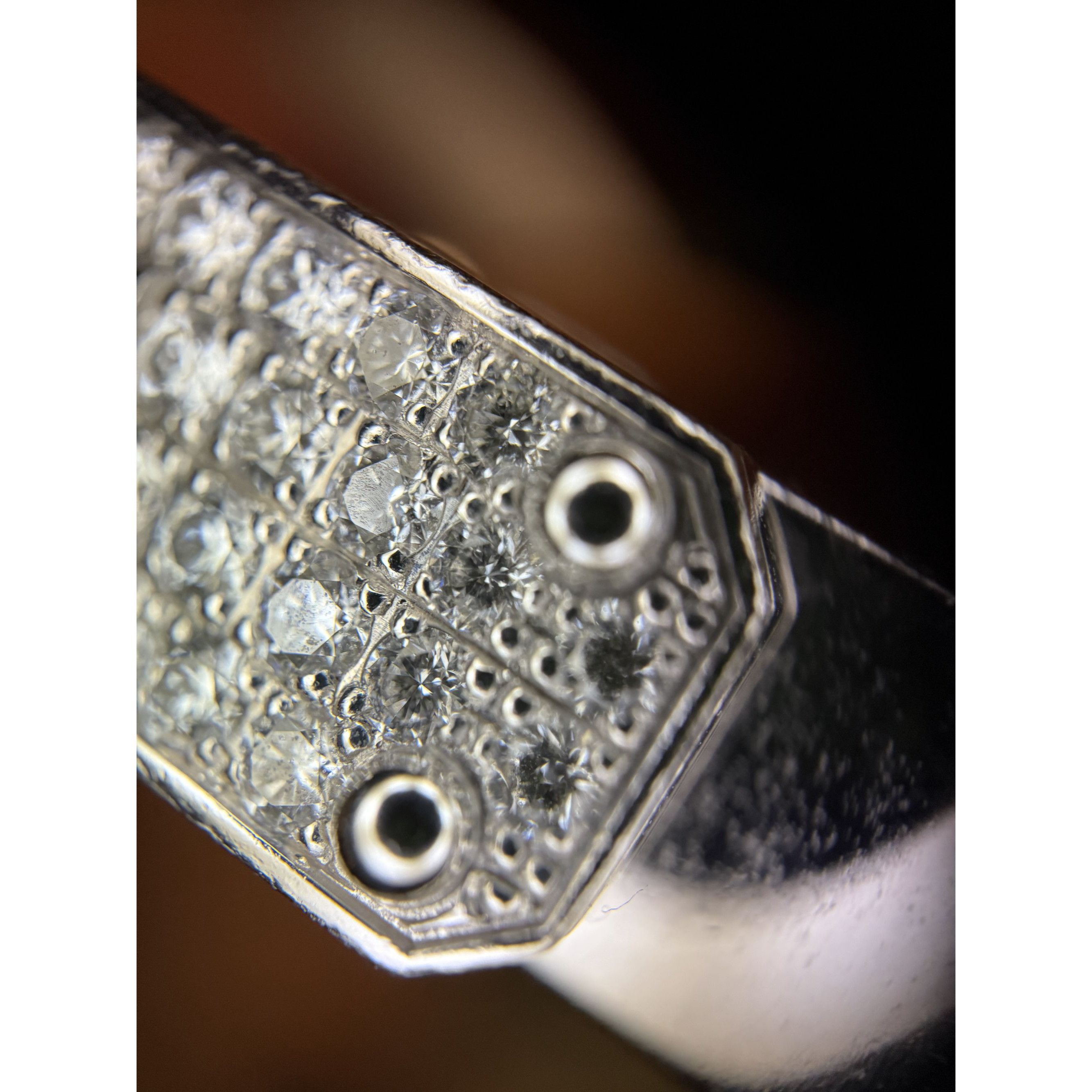 Hermes Hermès Kelly Diamond Lock Bangle 18K White Gold 0.36ct Made Size ONE SIZE - 11 Thumbnail