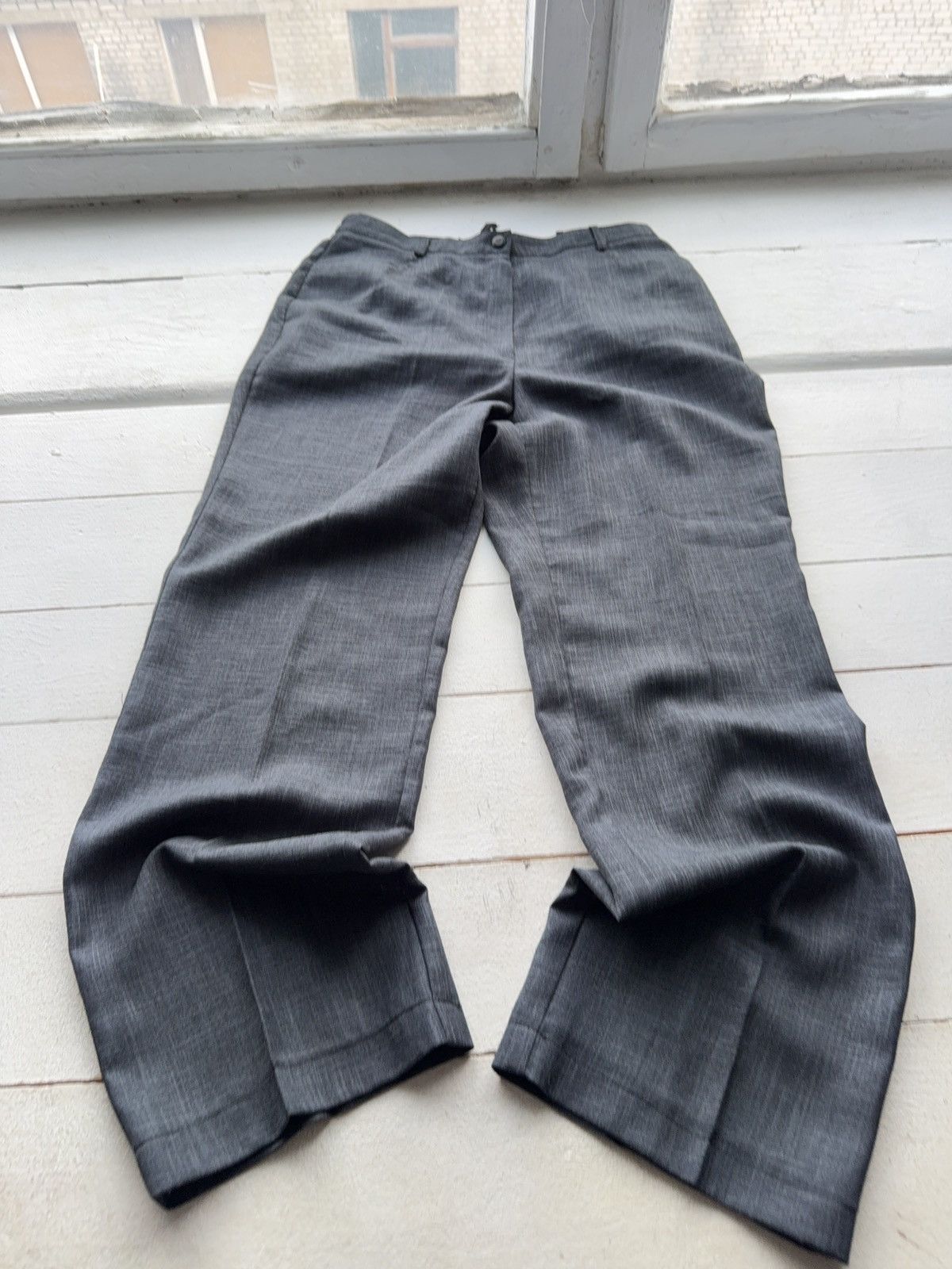 Japanese Minimalist Wool Trousers Issey Miyake Style