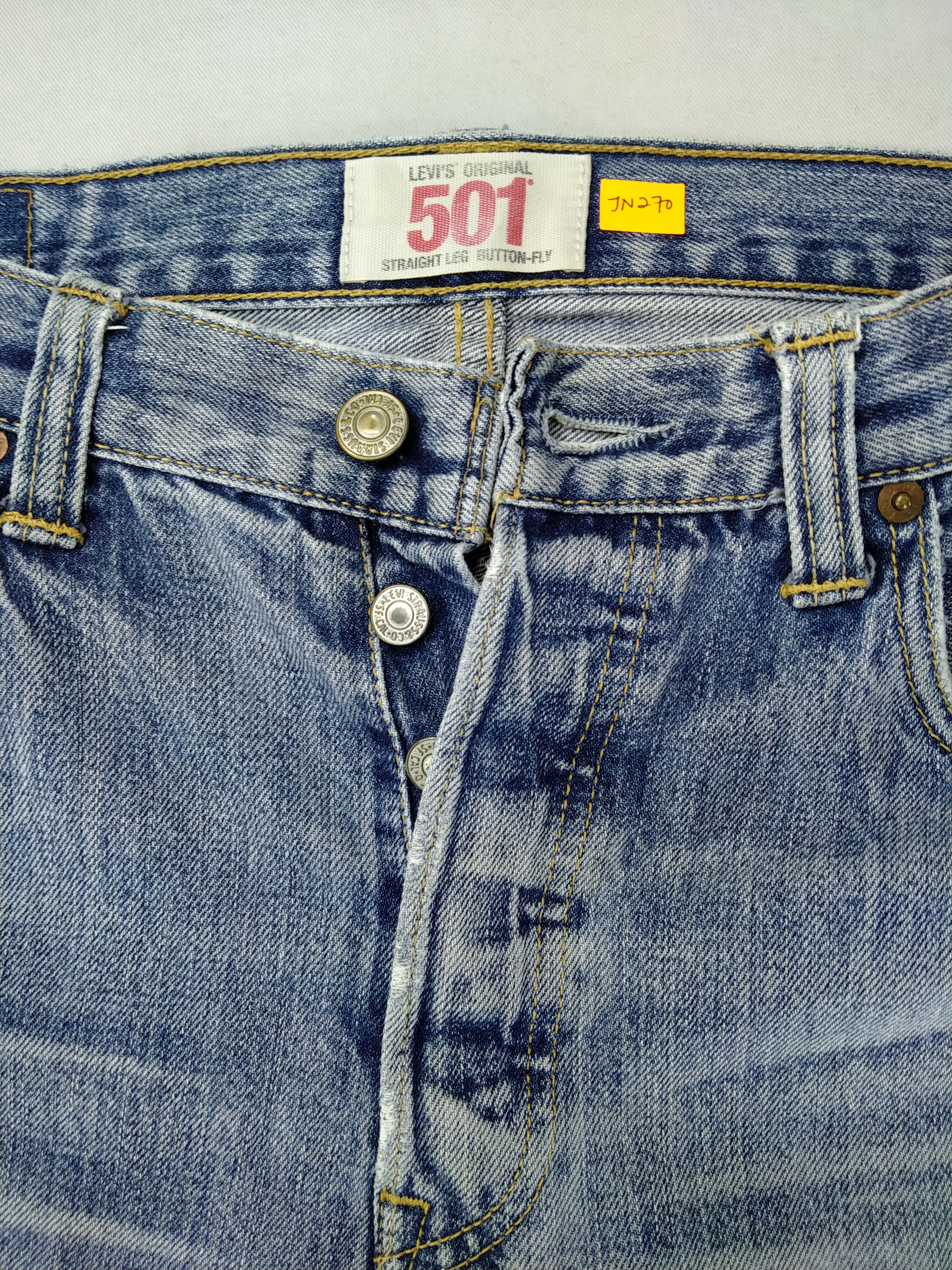 Japanese Brand Blue Distressed Vintage Levi's 501 34x28.5 Denim -JN270 Size US 34 / EU 50 - 7 Thumbnail
