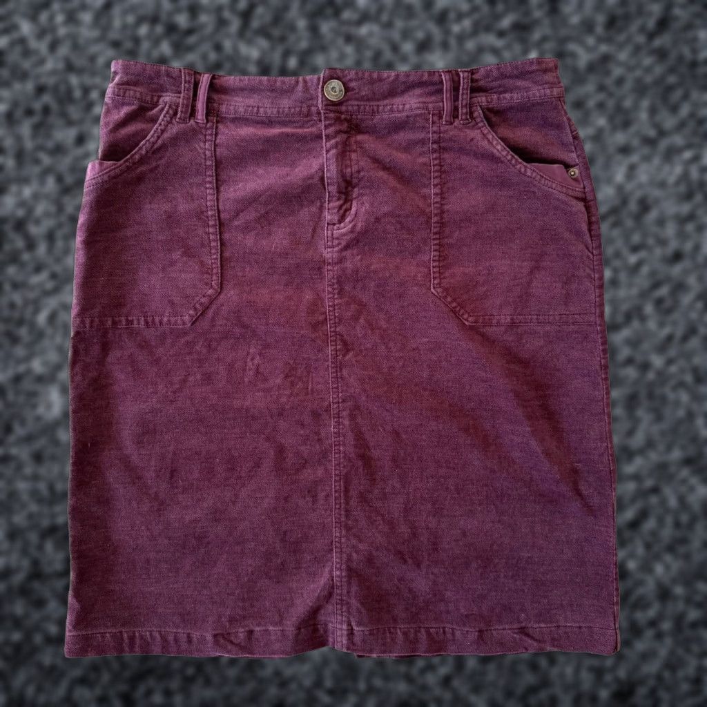 Vintage VINTAGE Lord Kitsch Skirt Womens 34 Purple Midi 90s Y2K Style Dark Academia Denim Cotton Pencil/Straight Womens Size 24" / US 00 / IT 34 - 1 Thumbnail