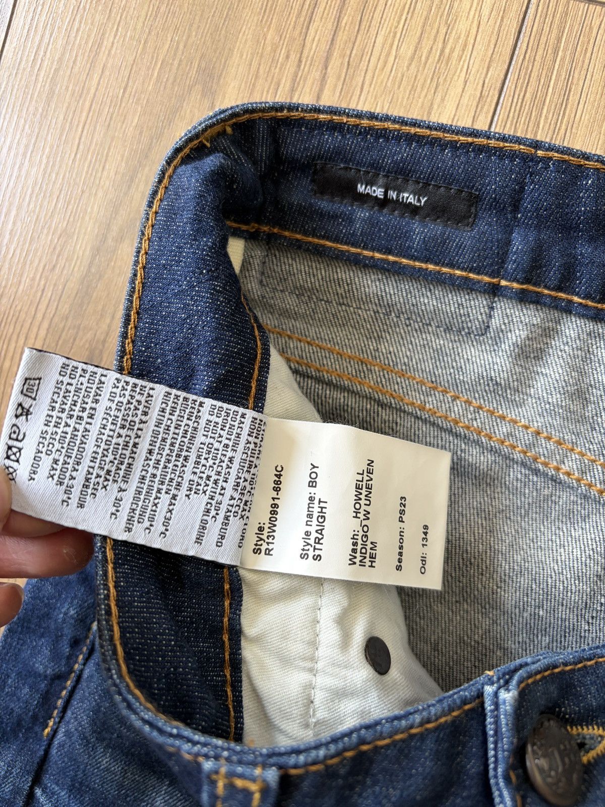 R13 R13 Boy Straight Howell Jeans Size 29" - 9 Thumbnail
