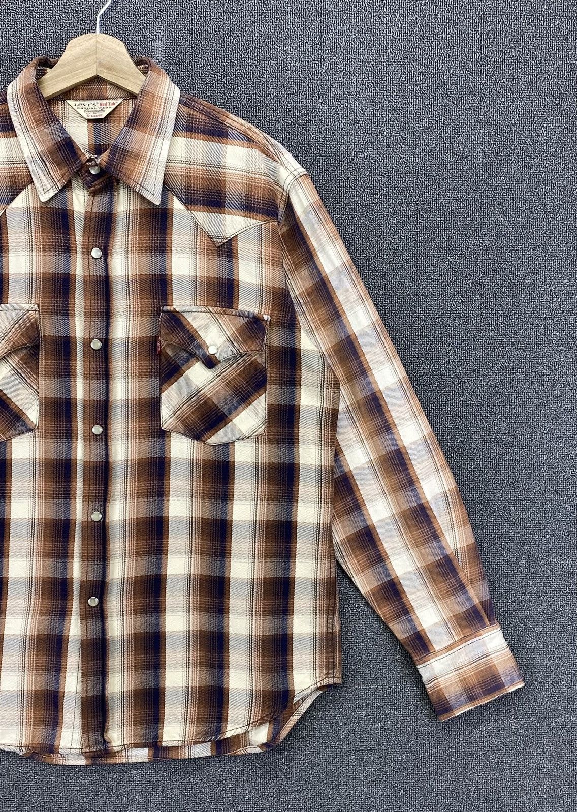 Levi's Vintage Levis Red Tab’s Classic Shadow Plaids Flannel Size XL / US 12-14 / IT 48-50 - 4 Thumbnail