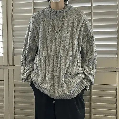Aran Isles Knitwear Fujisawa x Akira Gray Cable Knit Sweater Size US L / EU 52-54 / 3 - 6 Thumbnail