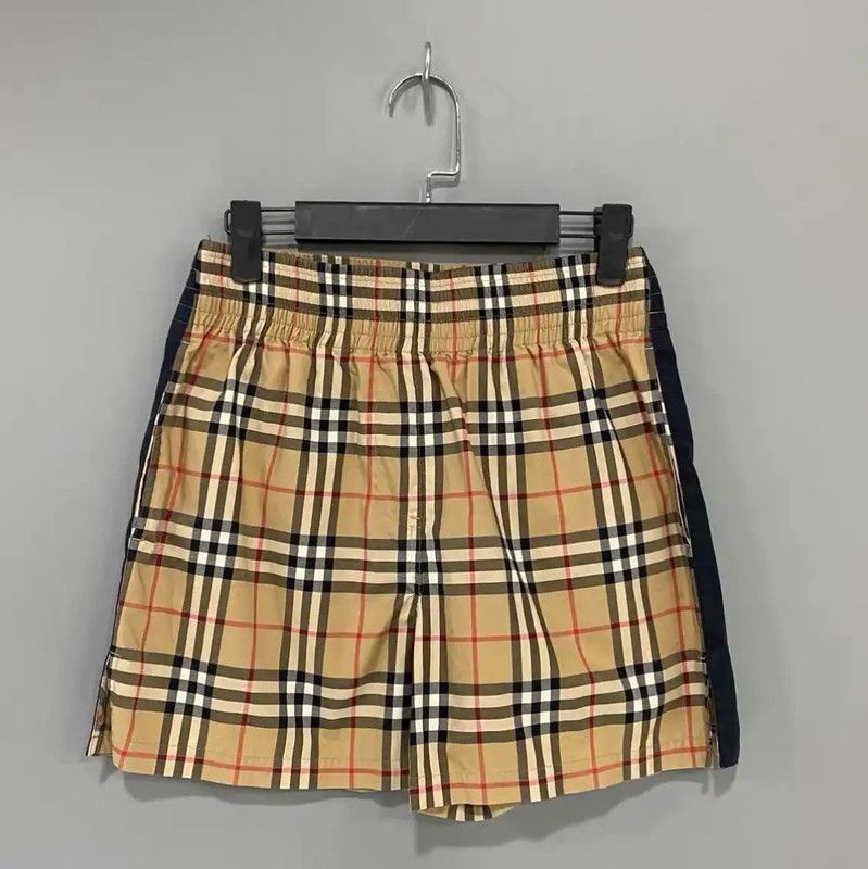 Burberry Women's Khaki Check Shorts