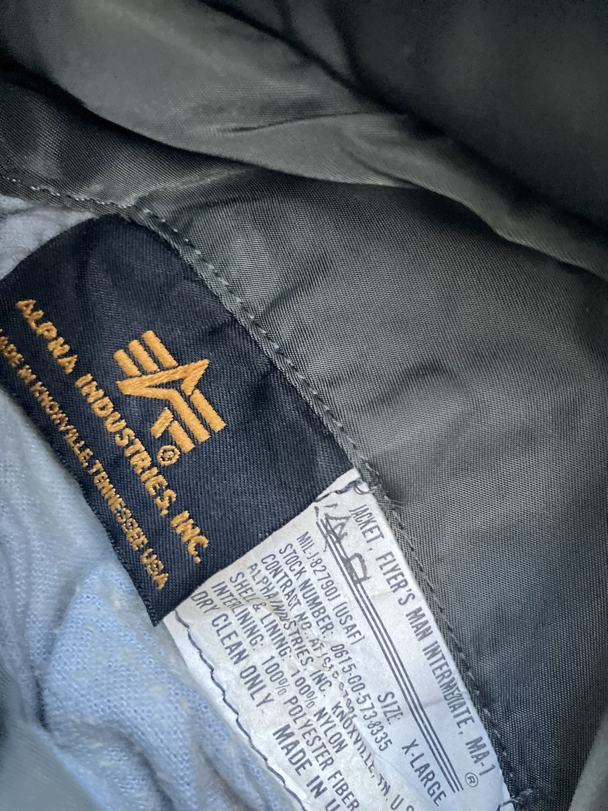 Alpha Industries × Vintage Vintage Alpha Industries Big logo Bomber Jacket Size US XL / EU 56 / 4 - 6 Thumbnail