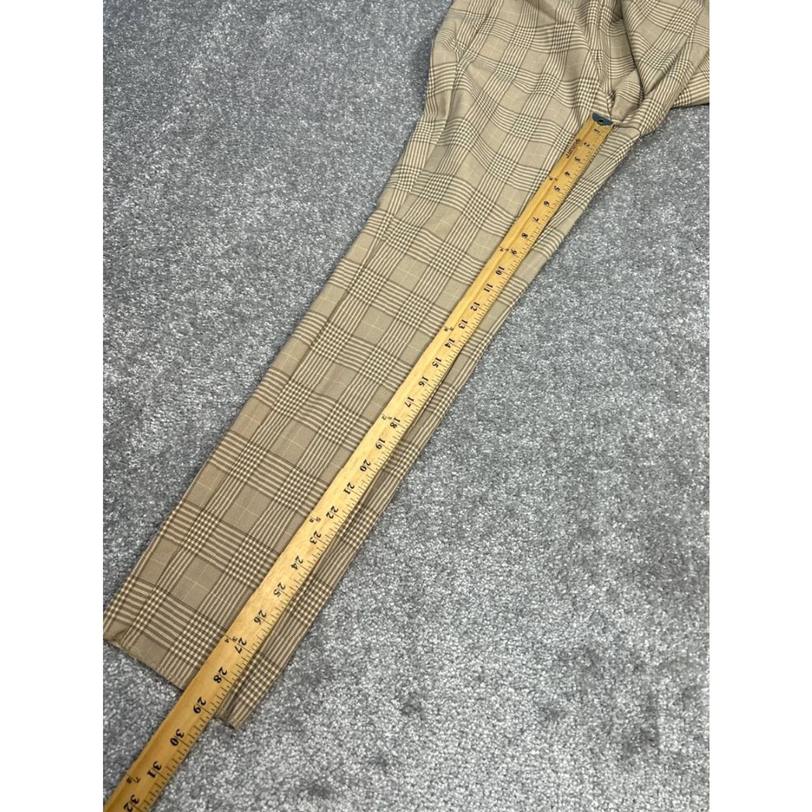Rag & Bone rag & bone Pants Women 6 Brown Glen Plaid Stretch High Rise Back Zip Tapered Leg Size 28" / US 6 / IT 42 - 5 Thumbnail