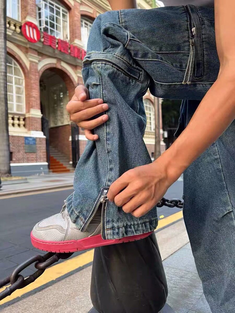 Japanese Brand × Jean Multi pocket utility grunge cargo jeans unisex Size US 32 / EU 48 - 4 Thumbnail