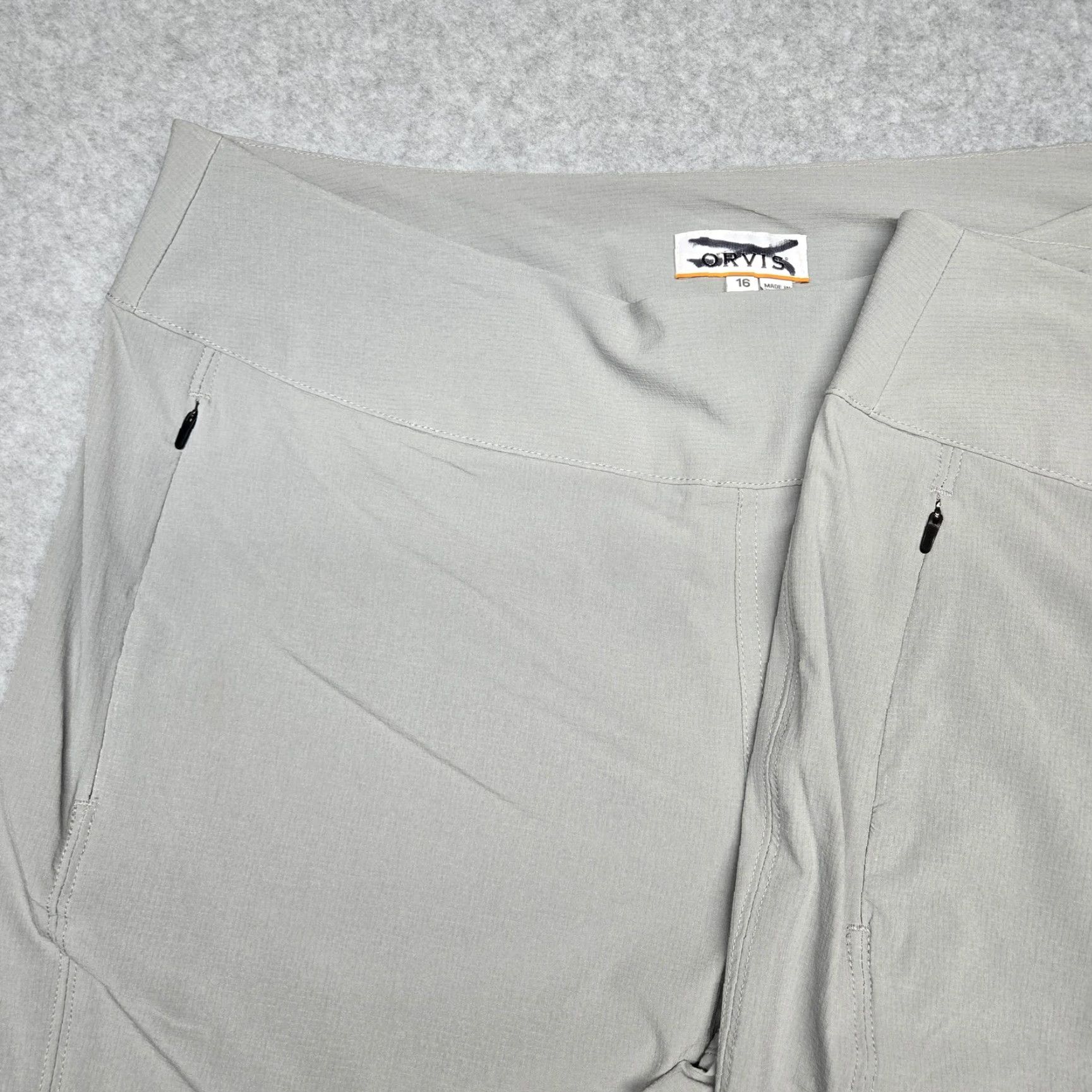 Orvis Orvis Pants Womens 16 Gray Ankle Pull On Stretch Travel Nylon Pockets Comfort Size 38" / US 16 / IT 52 - 2 Thumbnail