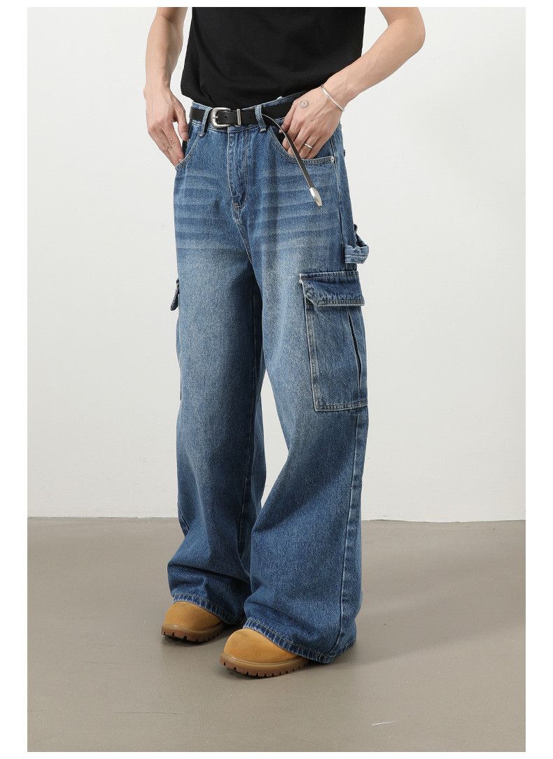 Japanese Brand American washed retro loose casual workwear jeans Size US 32 / EU 48 - 4 Thumbnail