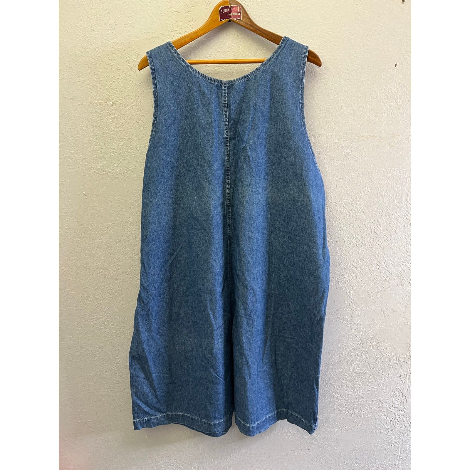 Big Dogs Vintage Big Dog Denim Embroidered Overall Dress Women 18/20 Size XXL / US 16-18 / IT 52-54 - 21 Thumbnail
