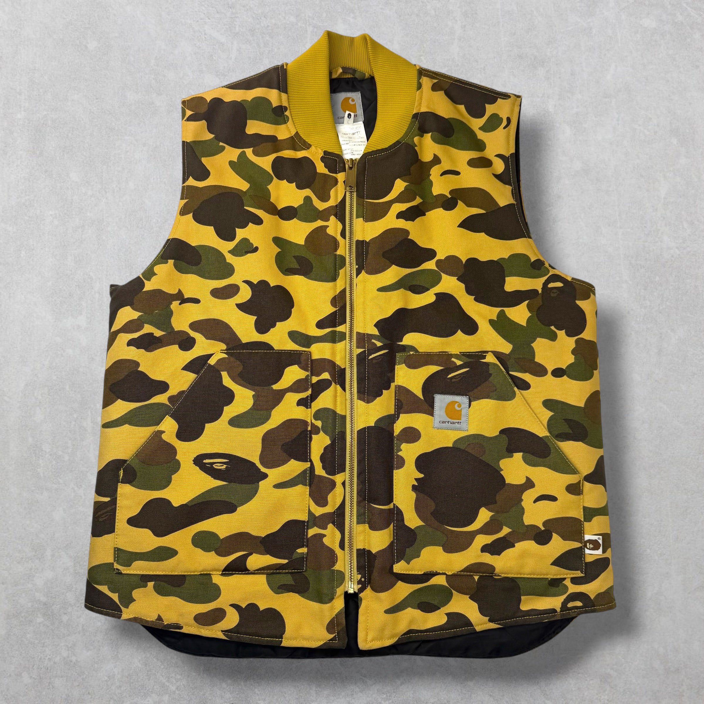 Bape Bape x Carhartt 1st Yellow Camo Vest L Size US L / EU 52-54 / 3 - 1 Thumbnail