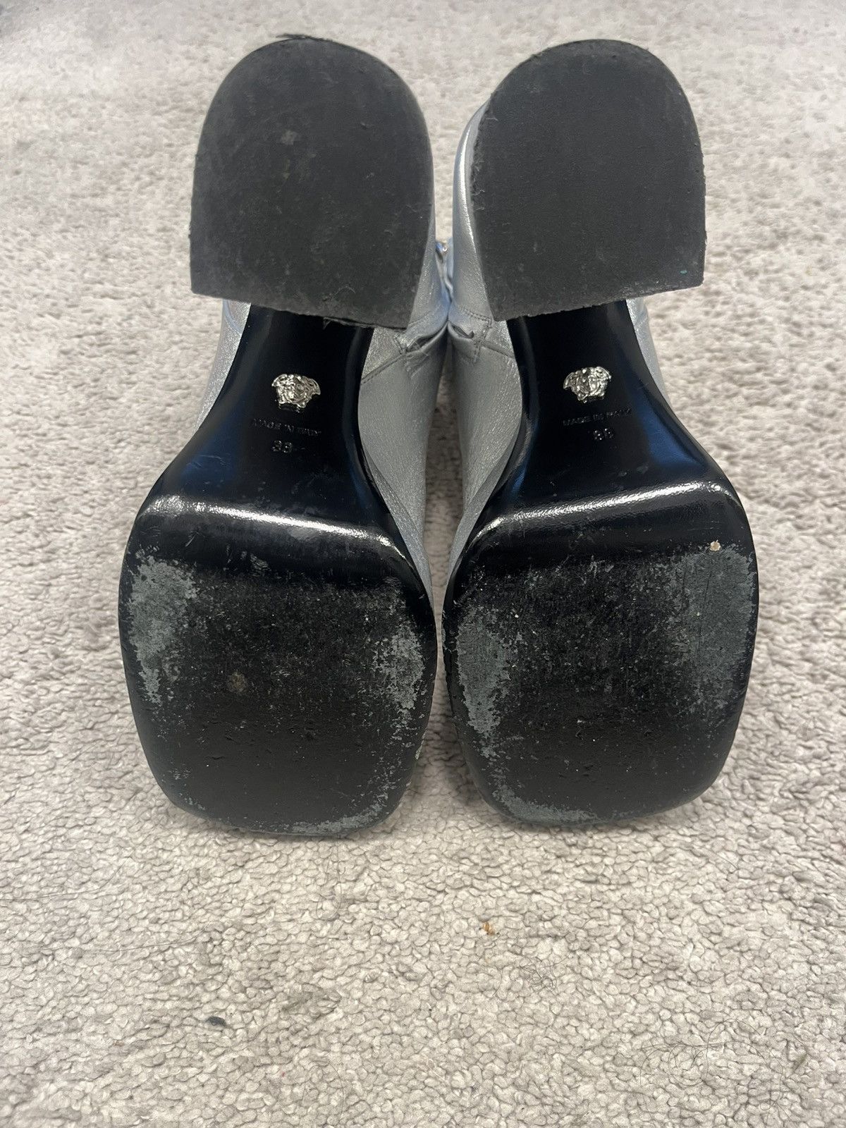 Versace Versace Silver Platform Boots Size US 8 / IT 38 - 4 Thumbnail