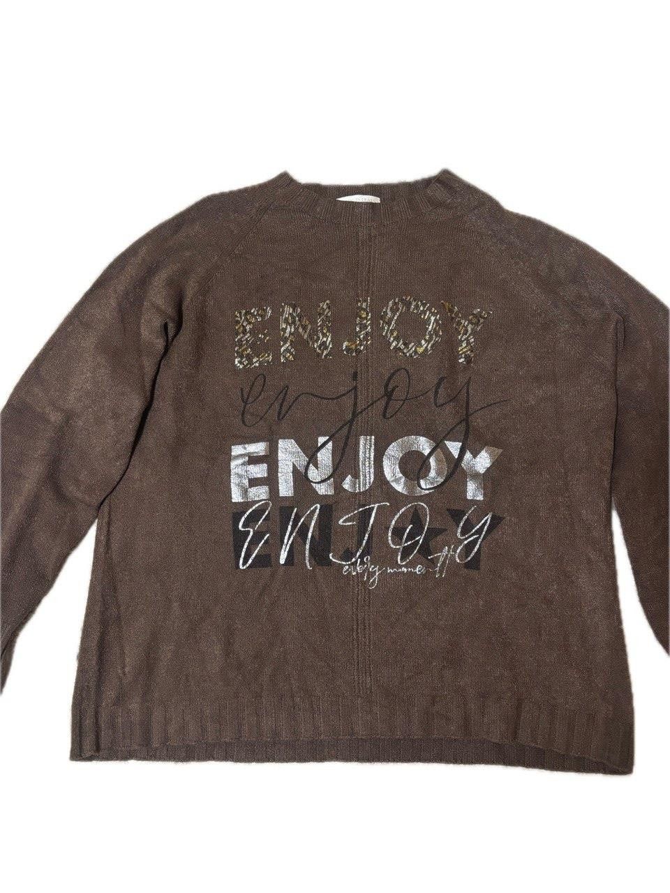 CAMILLA Camilla Italy Brown “ENJOY” Knit Sweater – One Size Size ONE SIZE - 9 Thumbnail