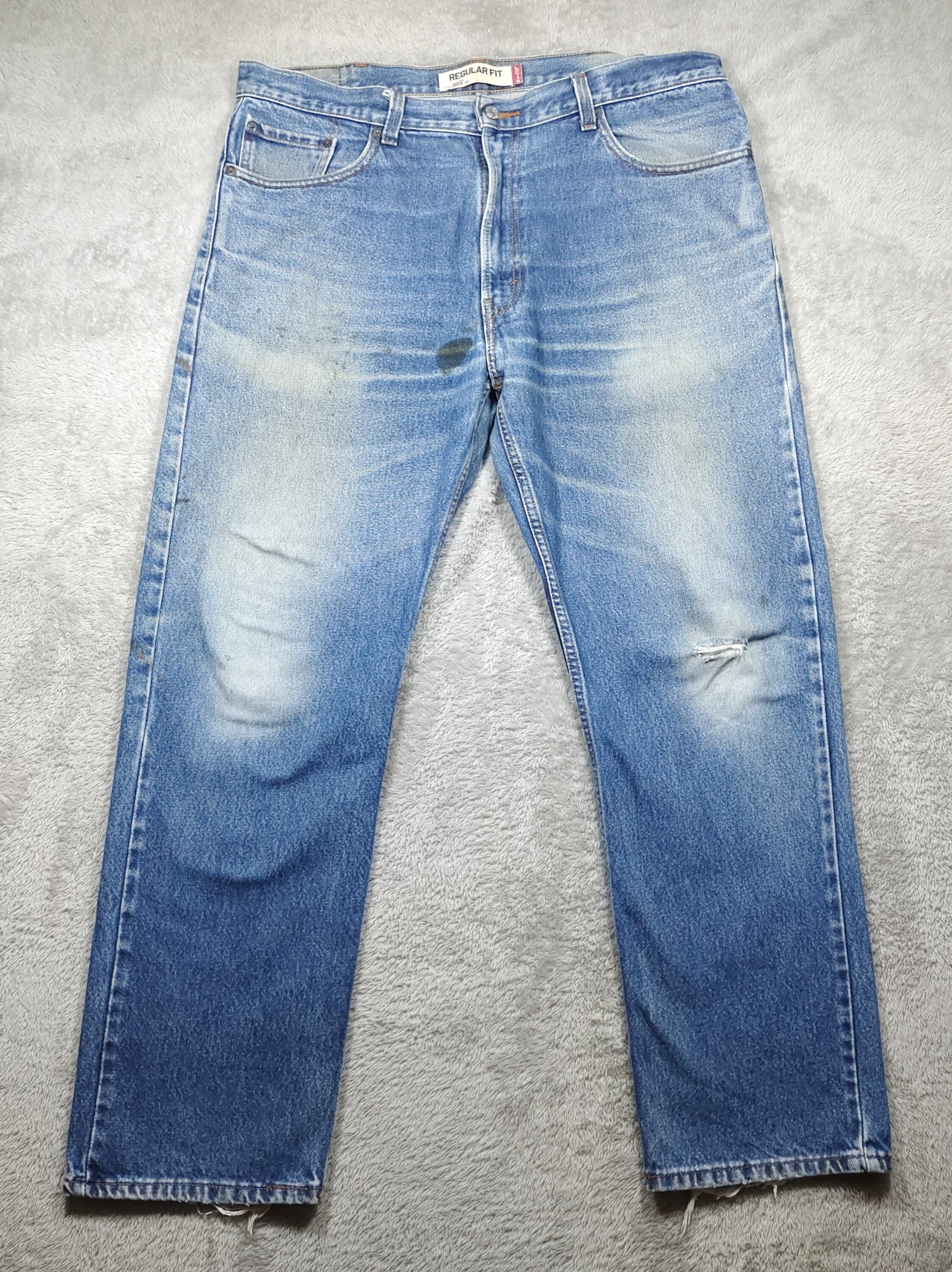 Levi's Vintage Clothing × Vintage DISTRESSED VINTAGE LEVIS 505 REGULAR FIT JEANS Size US 41 - 1 Thumbnail