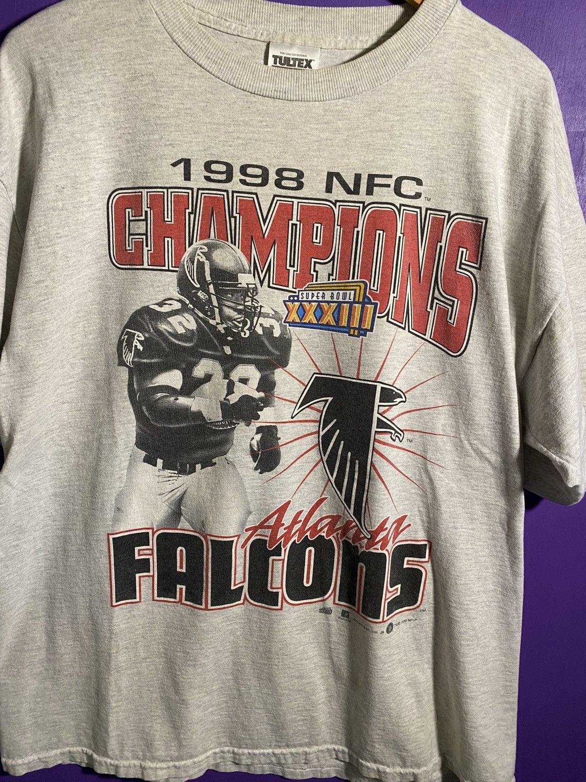 NFL Vintage 1998 Atlanta falcons NFC champs t-shirt Size US XL / EU 56 / 4 - 3 Thumbnail