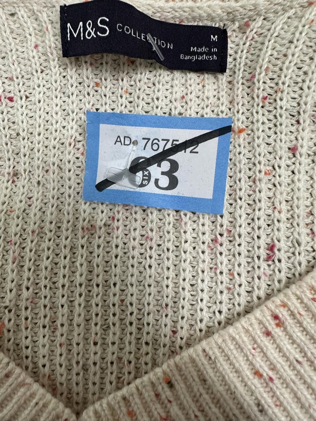 Other M&S Collection Women's Speckled Knit V-Neck Sweater Size ONE SIZE - 2 Thumbnail