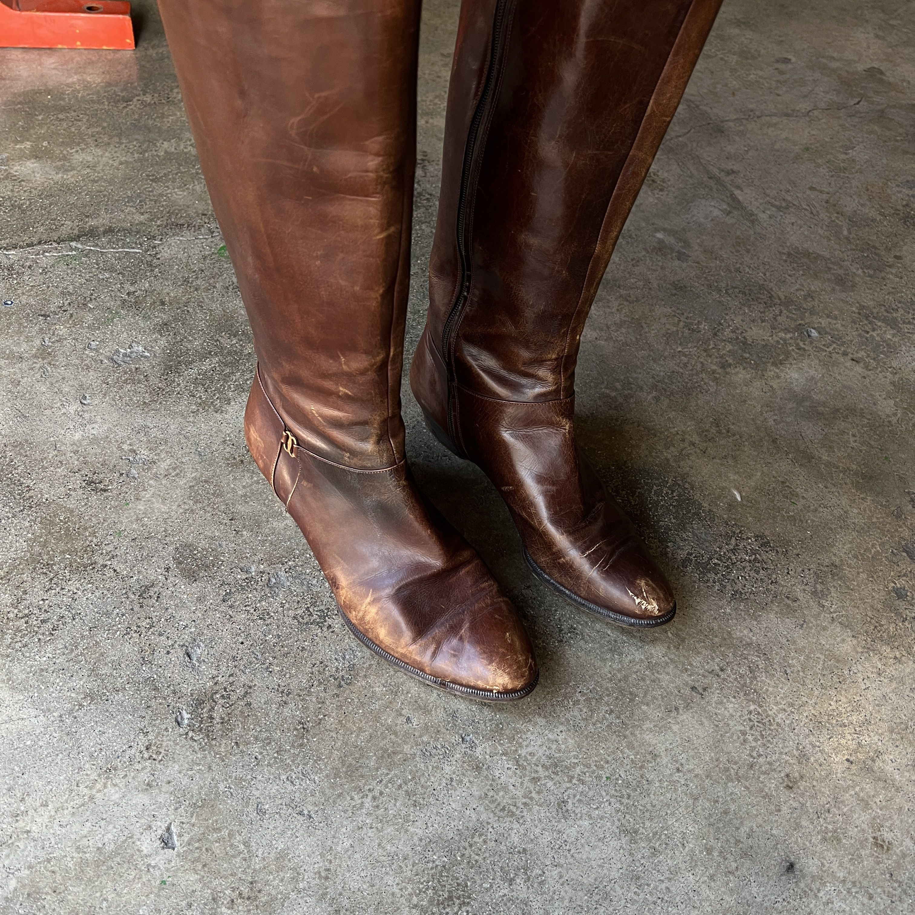 Salvatore Ferragamo Salvatore Ferragamo Leather Boots Size US 8 / IT 38 - 7 Thumbnail