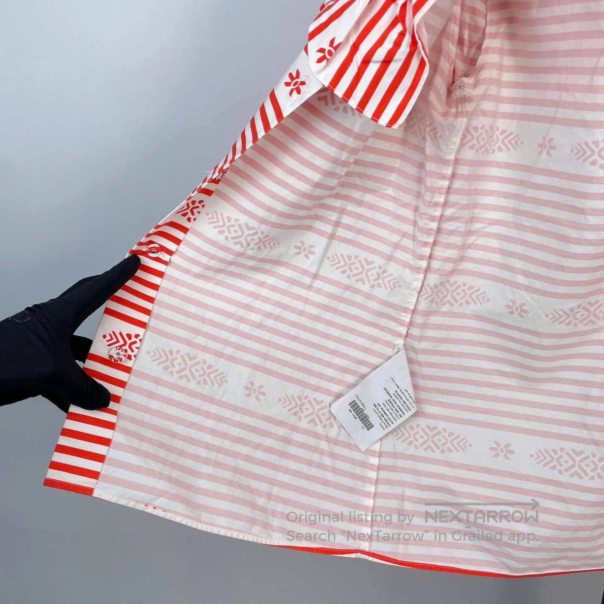 Miu Miu Miu Miu Red Color Block Striped Flowered Long Sleeve Knit Size XS / US 0-2 / IT 36-38 - 3 Thumbnail