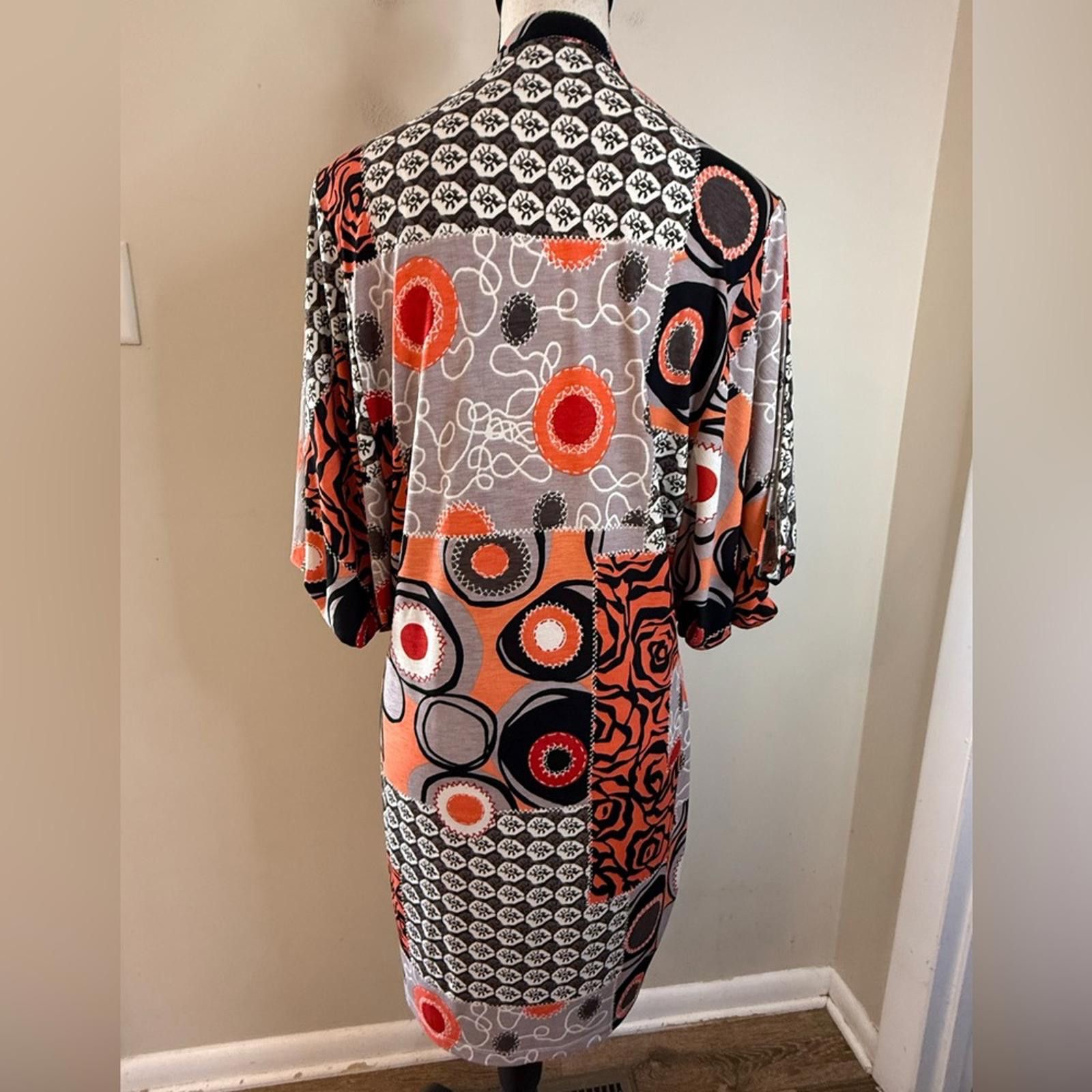 Other Evolution by Cyrus patchwork midi dress gray orange black M Size M / US 6-8 / IT 42-44 - 4 Thumbnail