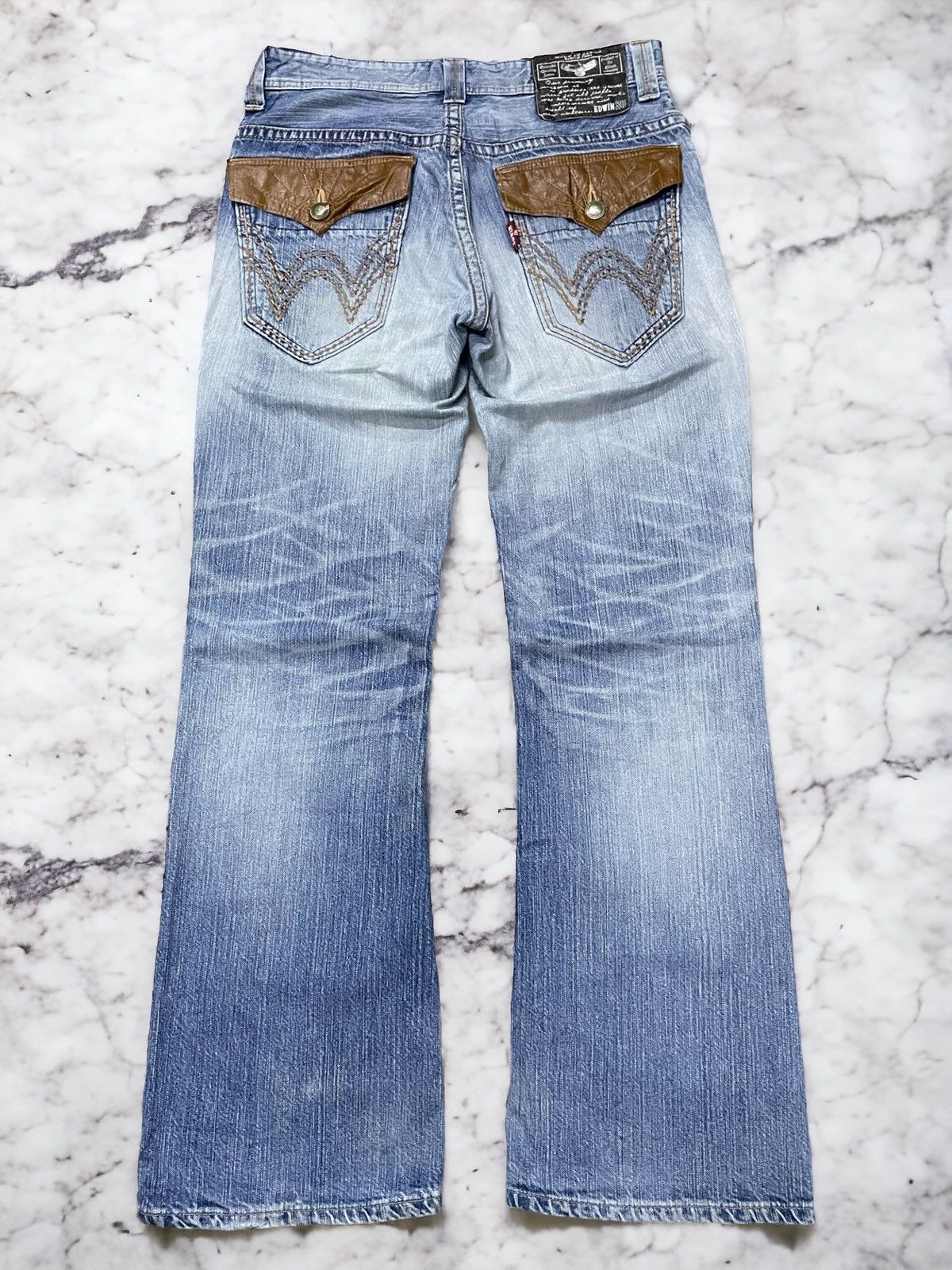 Edwin × If Six Was Nine × Japanese Brand Vintage Edwin XV Western Heavy Stitched Leather Trim Jeans Size US 32 / EU 48 - 1 Thumbnail