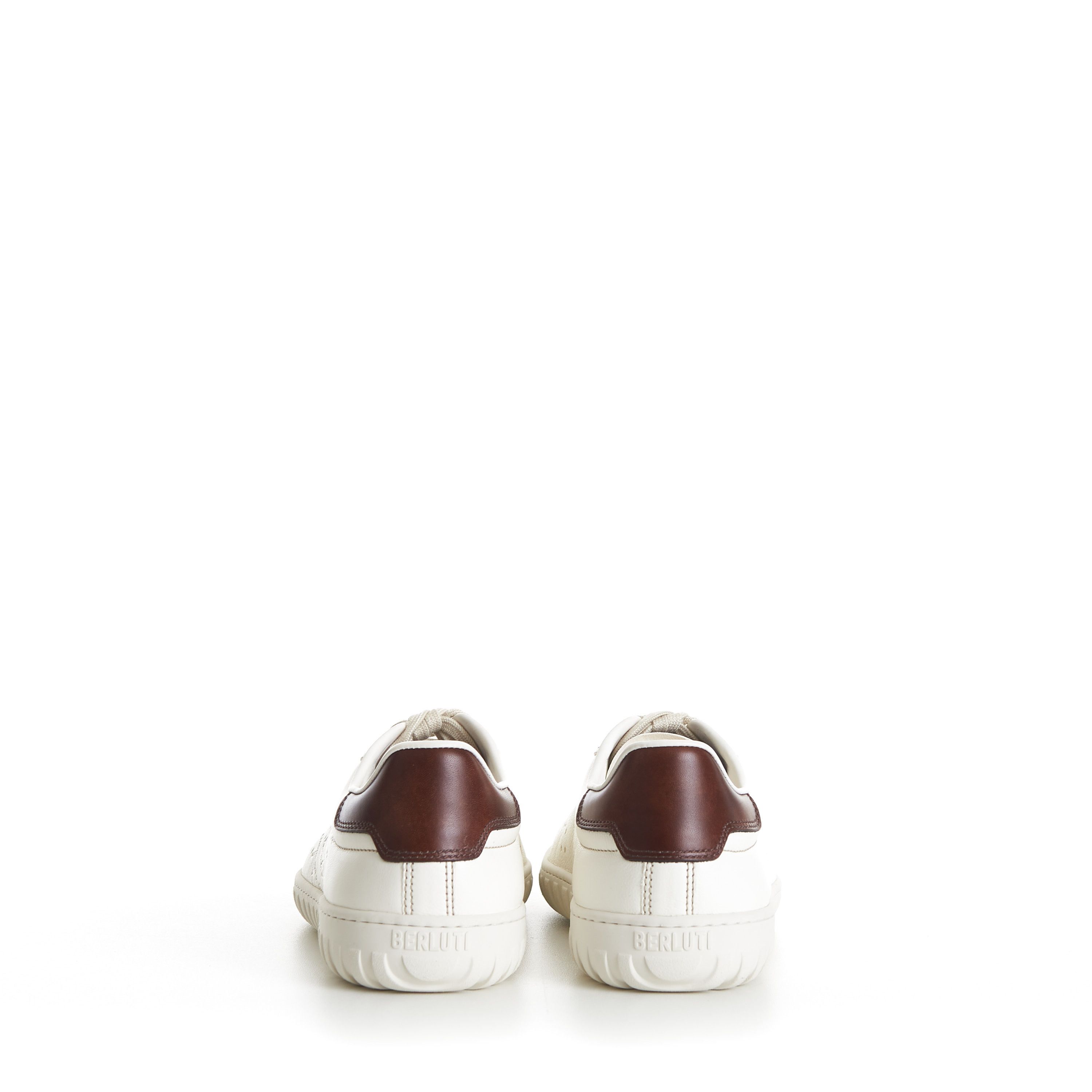 Berluti White Trainer Leather Sneaker - Scritto, Patina Leather Tab Size US 7 / EU 40 - 7 Thumbnail