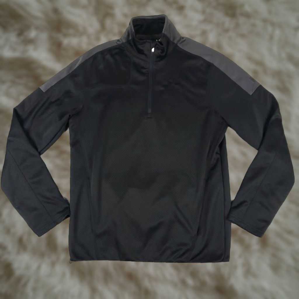 Under Armour Under Armour Sweater Mens Medium Black 1/4 Zip Pullover Shirt Sweatshirt Size US M / EU 48-50 / 2 - 1 Thumbnail