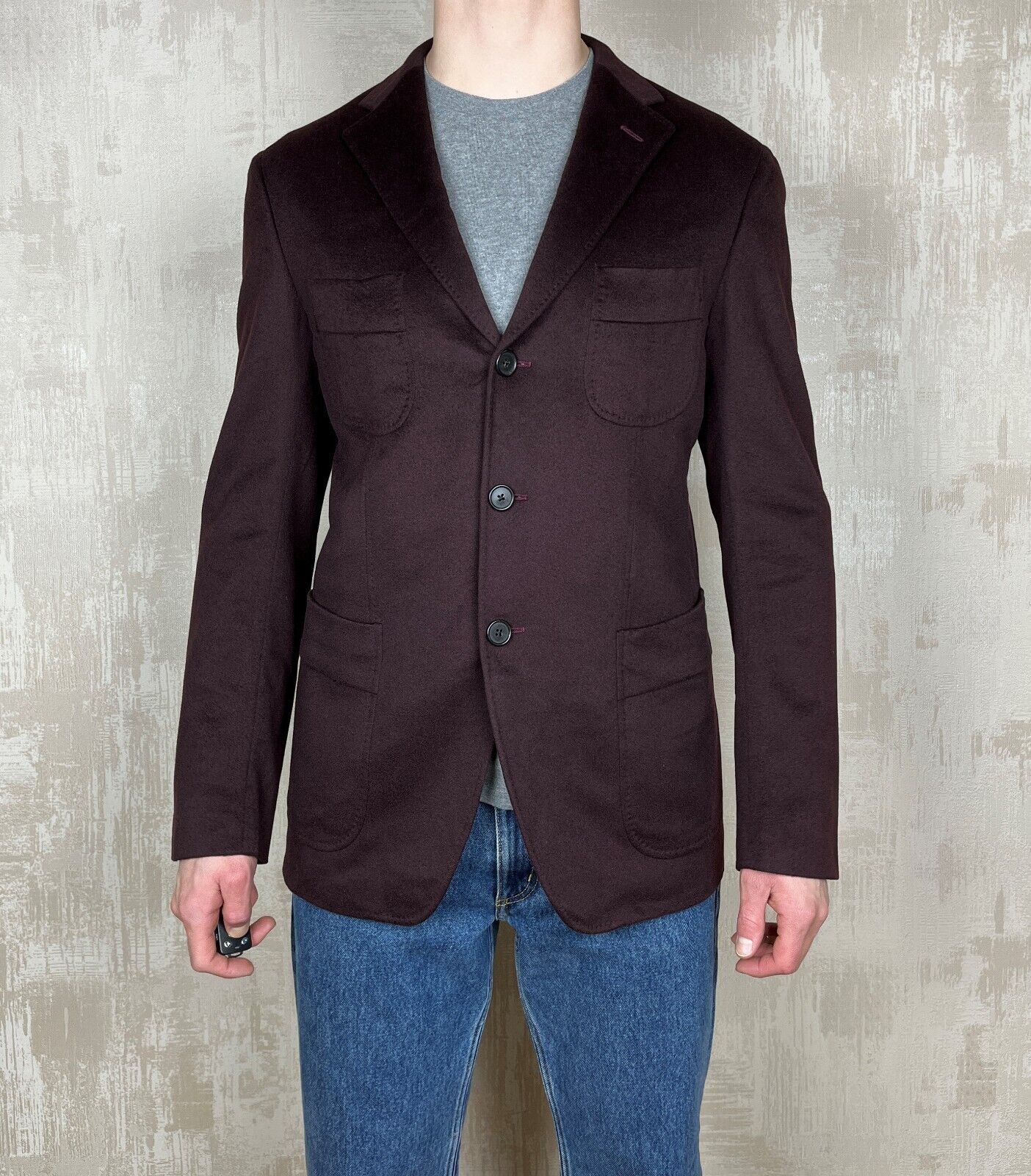 Gianfranco Ferre Gianfranco FERRE 100% Cashmere Blazer Sport Coat Burgundy Size 42R - 1 Thumbnail