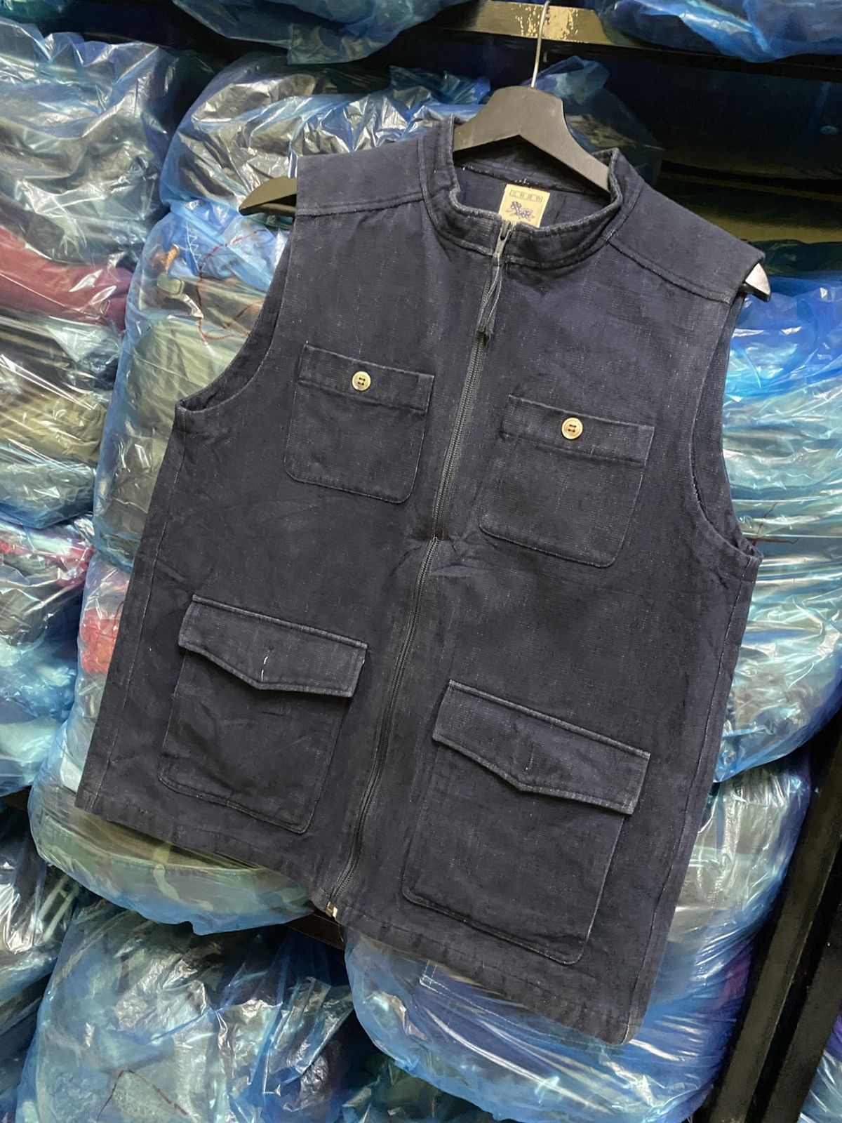Indigo VINTAGE FUKUSHIMA JAPAN BLUE INDIGO VEST JACKET Size US M / EU 48-50 / 2 - 2 Thumbnail