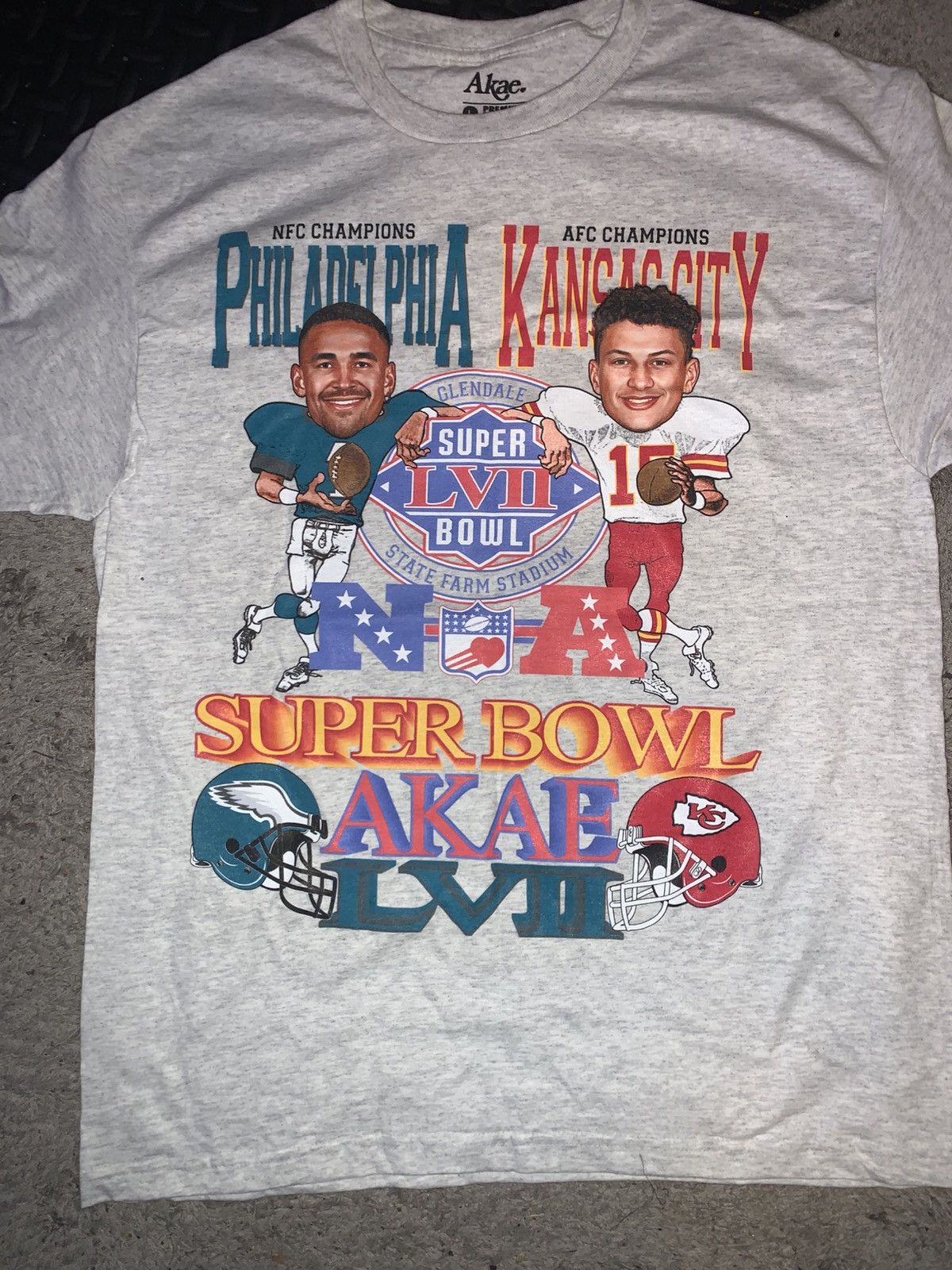NFL Akae Super Bowl LVII Eagles vs Chiefs Graphic Tee Size US L / EU 52-54 / 3 - 3 Thumbnail