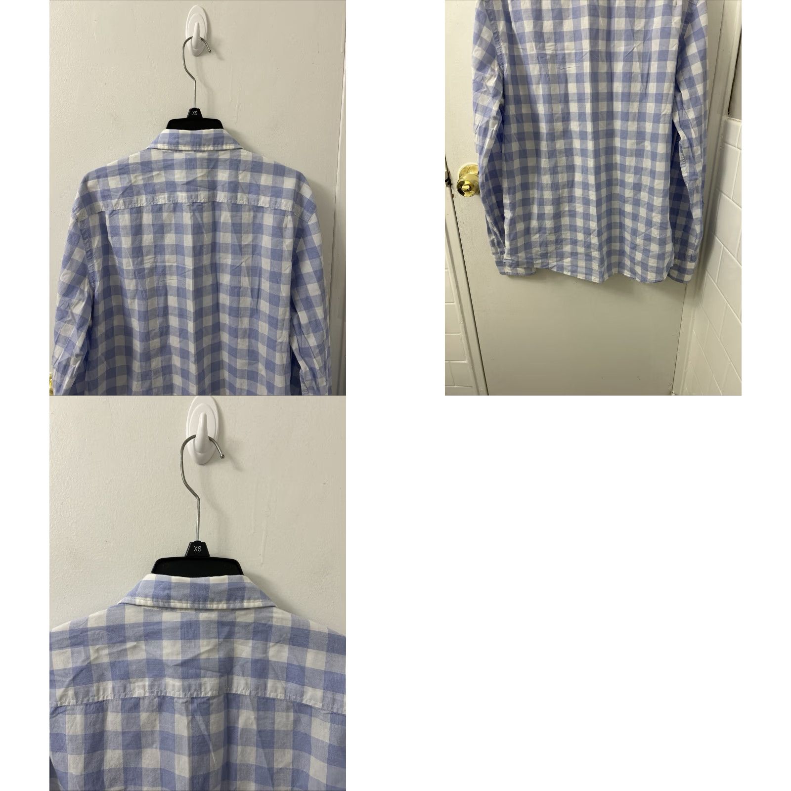 Faherty FAHERTY Shirt Mens Sz M Blue White Gingham Button-Down Long Sleeve Size US M / EU 48-50 / 2 - 9 Thumbnail